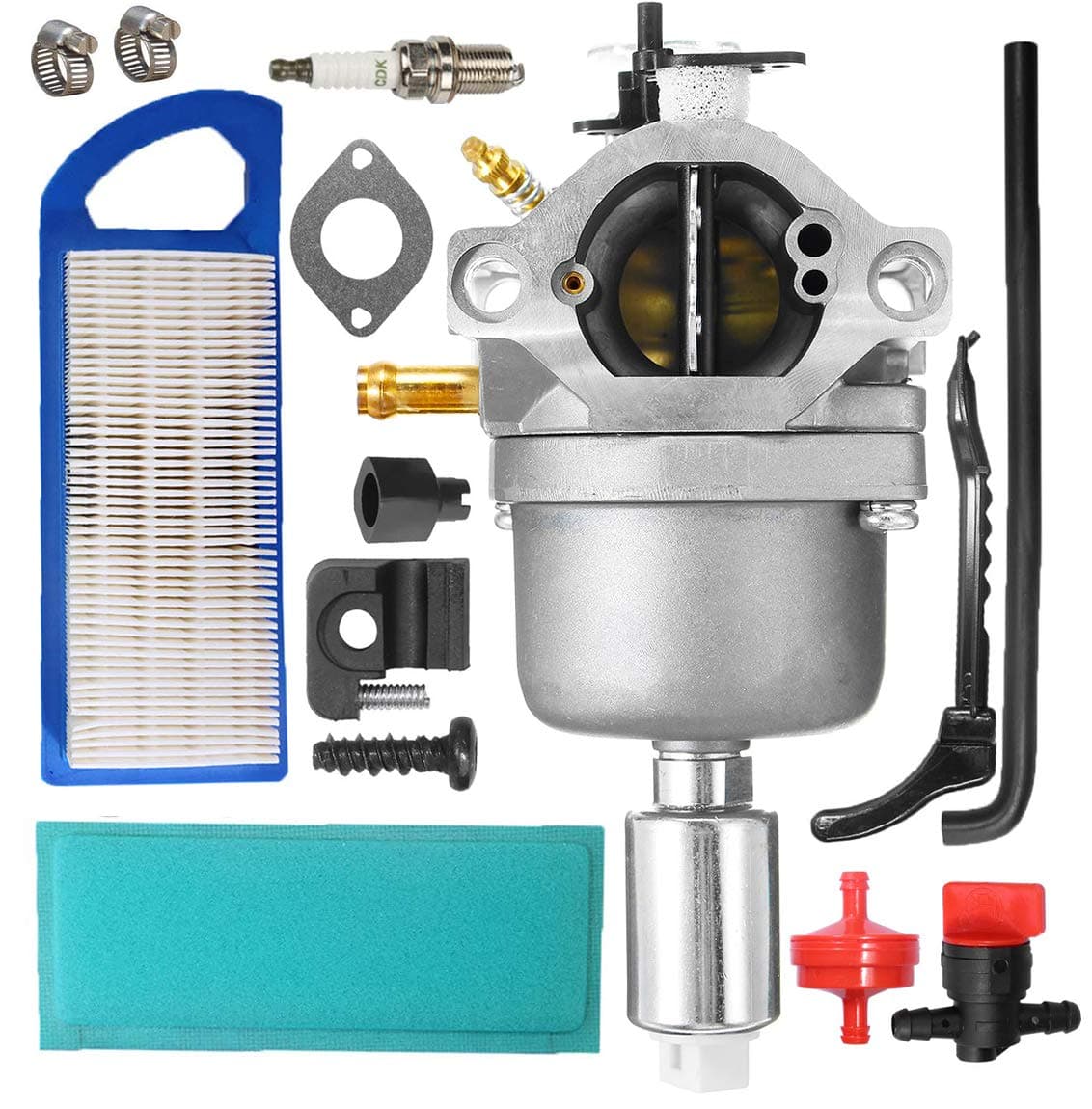 LEIMO KPARTS799727 Carburetor for Briggs & Stratton 799727 698620 794572 14HP 15HP 16HP 17HP 17.5 HP 18HP Intek Engines Lawn Tractor Mower Nikki Carb,with Air Filter kit