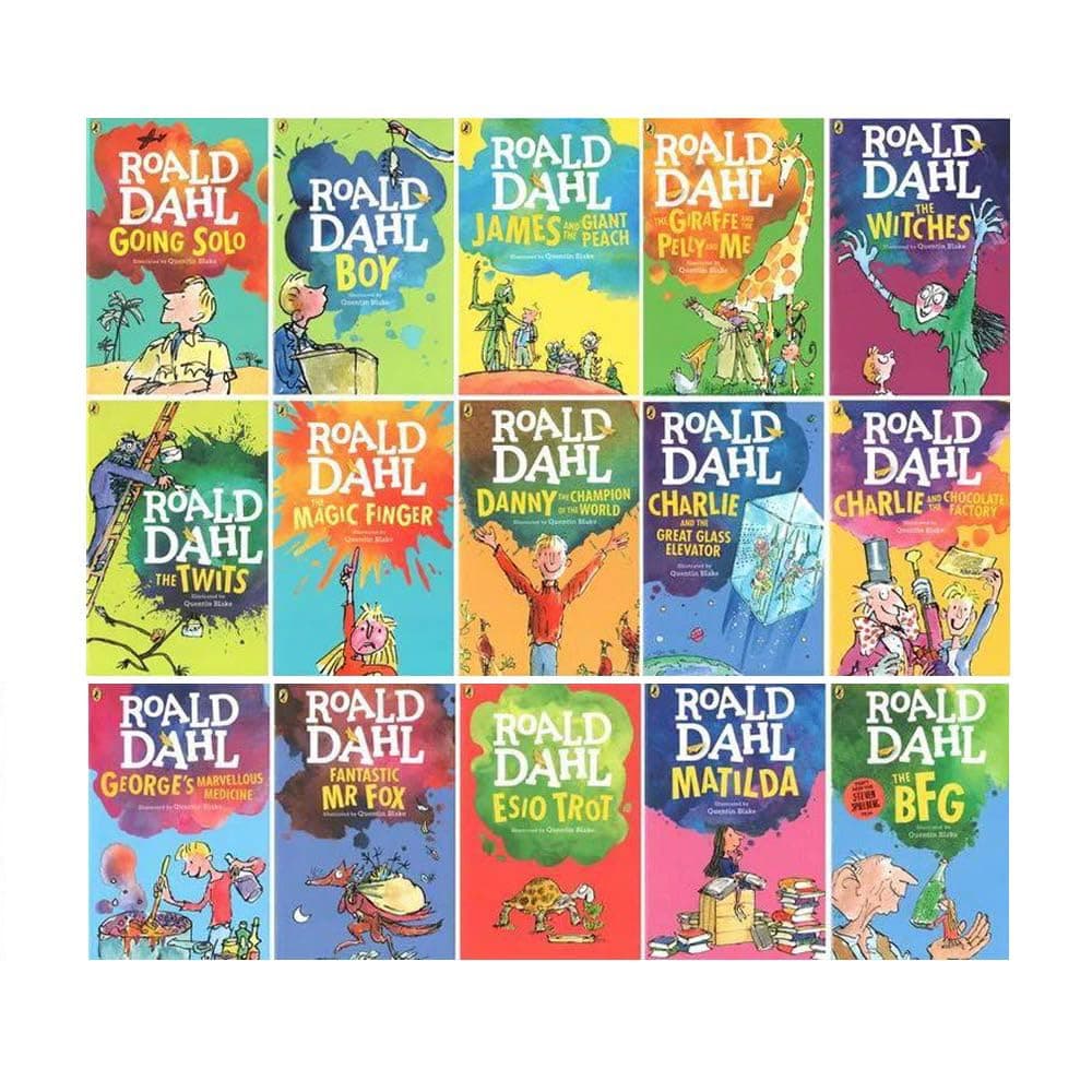 Roald Dahl 16 Books Collection Set (The BFG, Matilda, Esio Trot, George's Marvellous Medicine, Fantastic Mr Fox, The Magic Finger, The Twits, The Witches, Going Solo, The Great Mouse Plot and More)