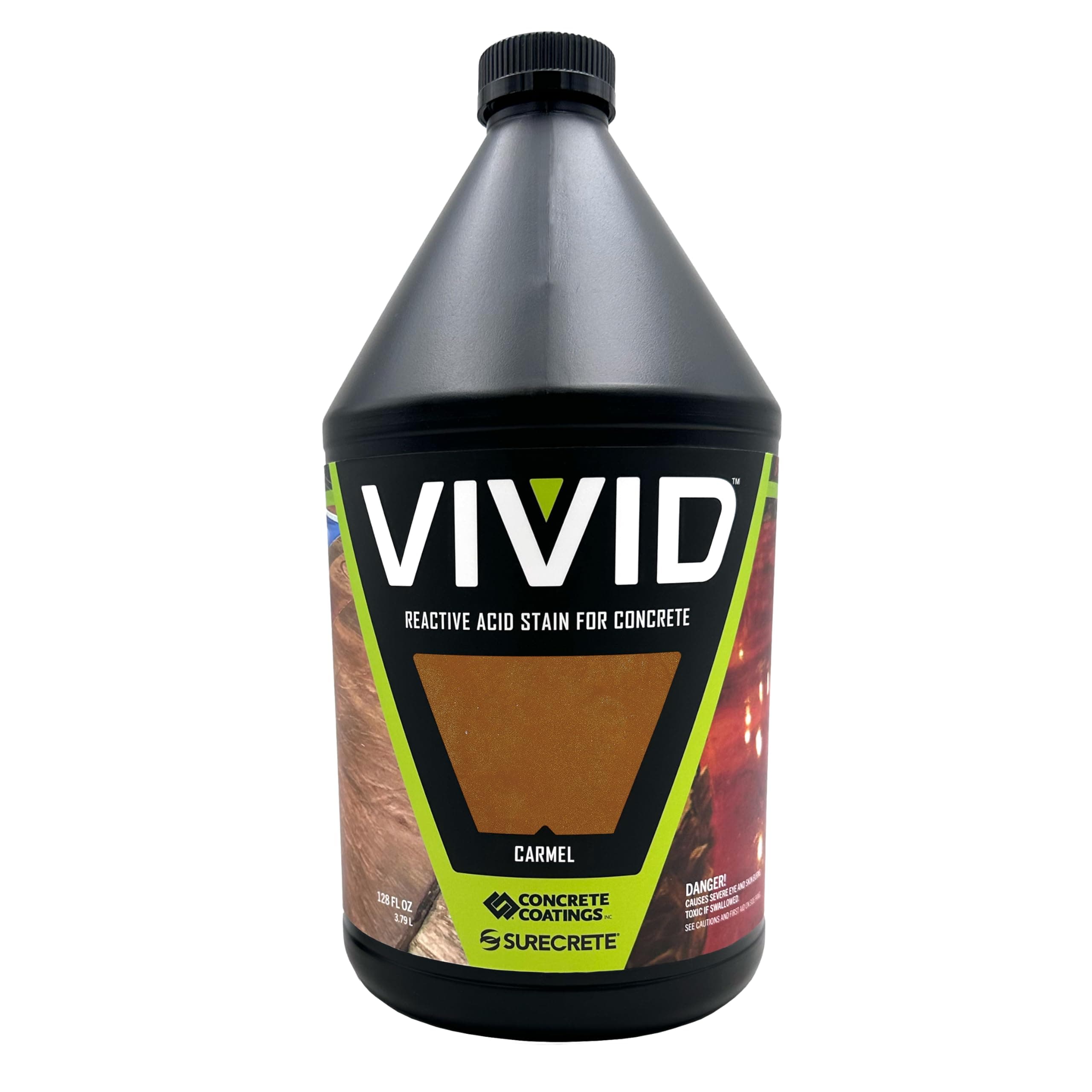 - CC Concrete Coatings Vivid Acid Stain for Concrete | Caramel | 1-Gallon