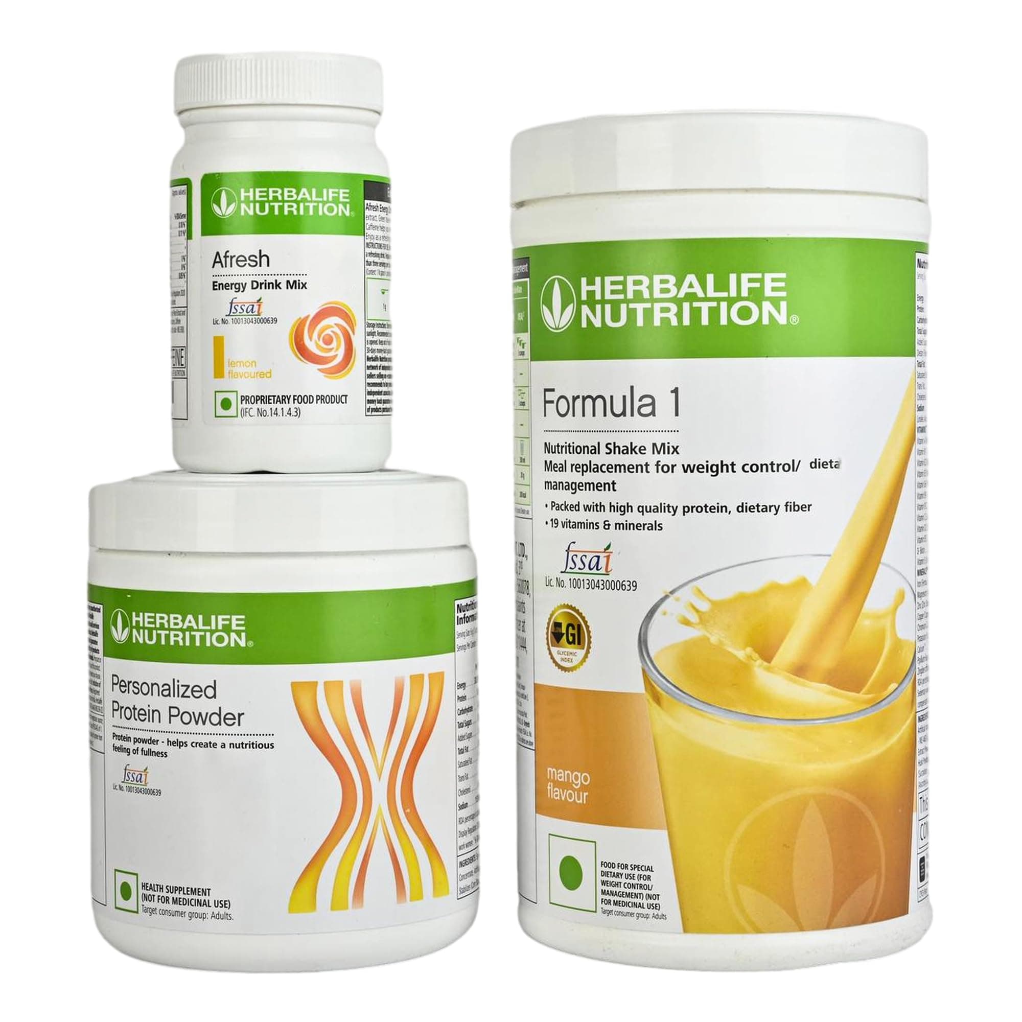 Formula 1 Mango 500g with Personalized Protein Powder 200g and Afresh Lemon 50g Pack of 3