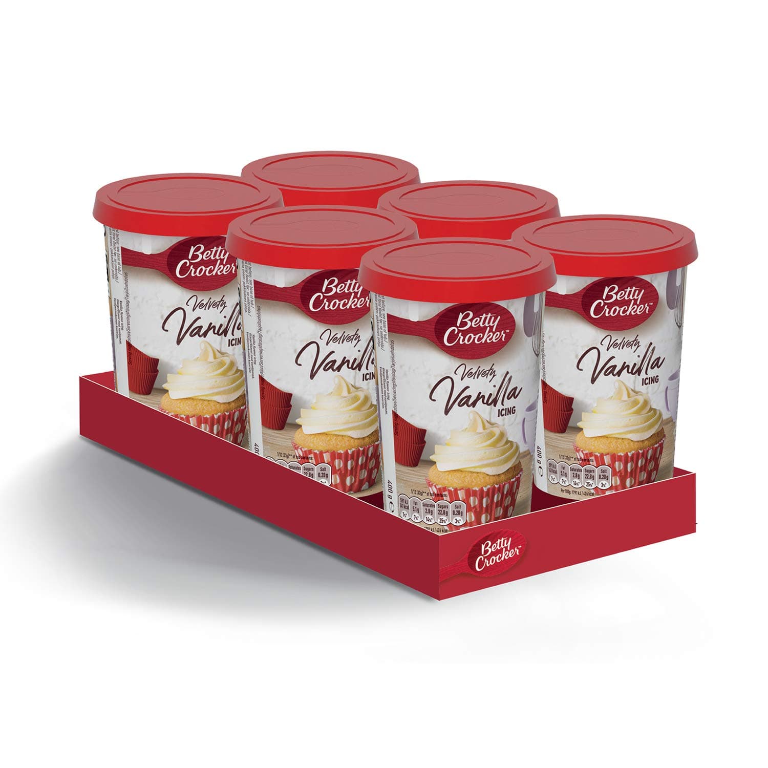 Betty Crocker Velvety Vanilla Icing 400g (Pack of 6)