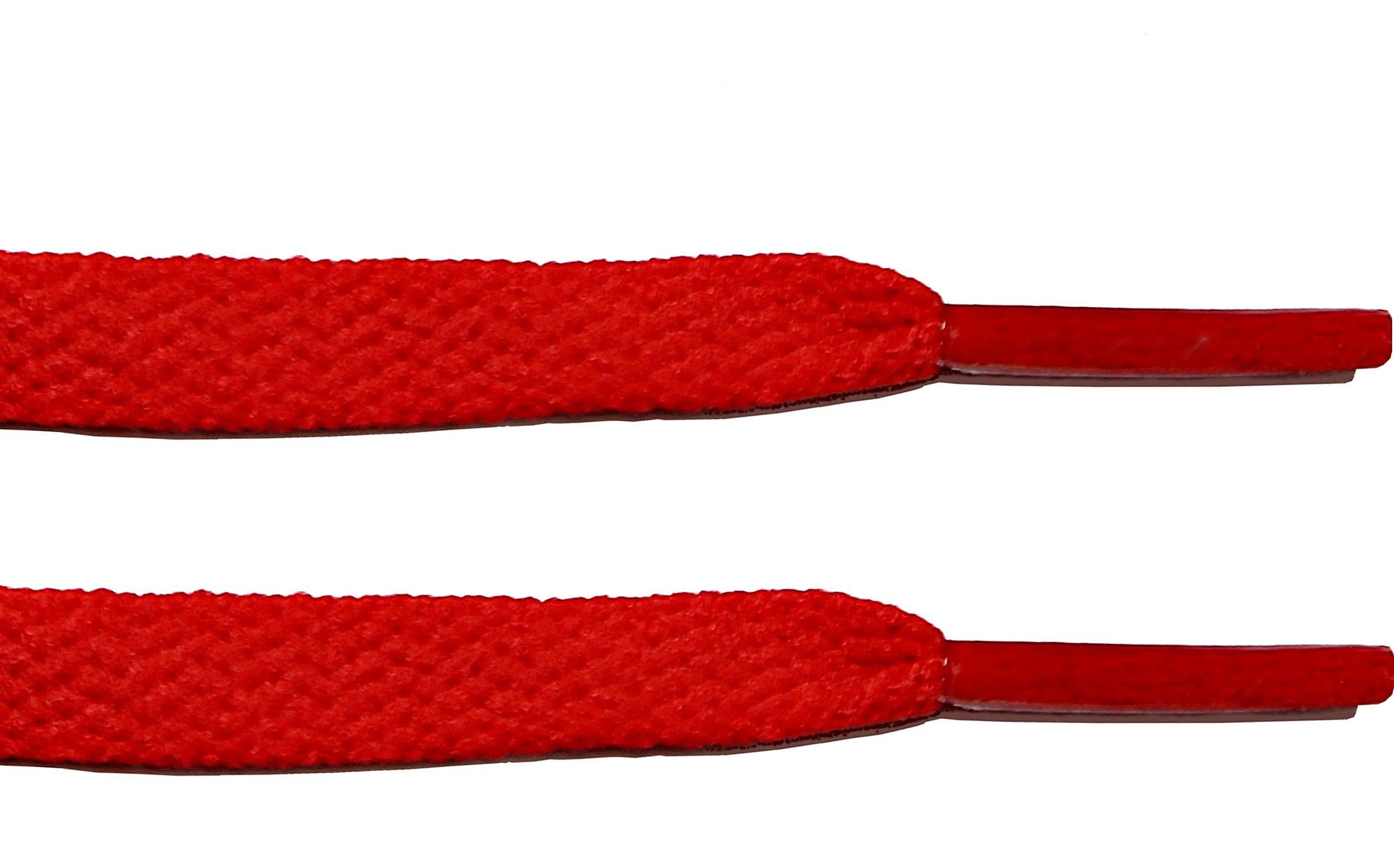 45" Red Flat Shoelace For All University Team Shoes
