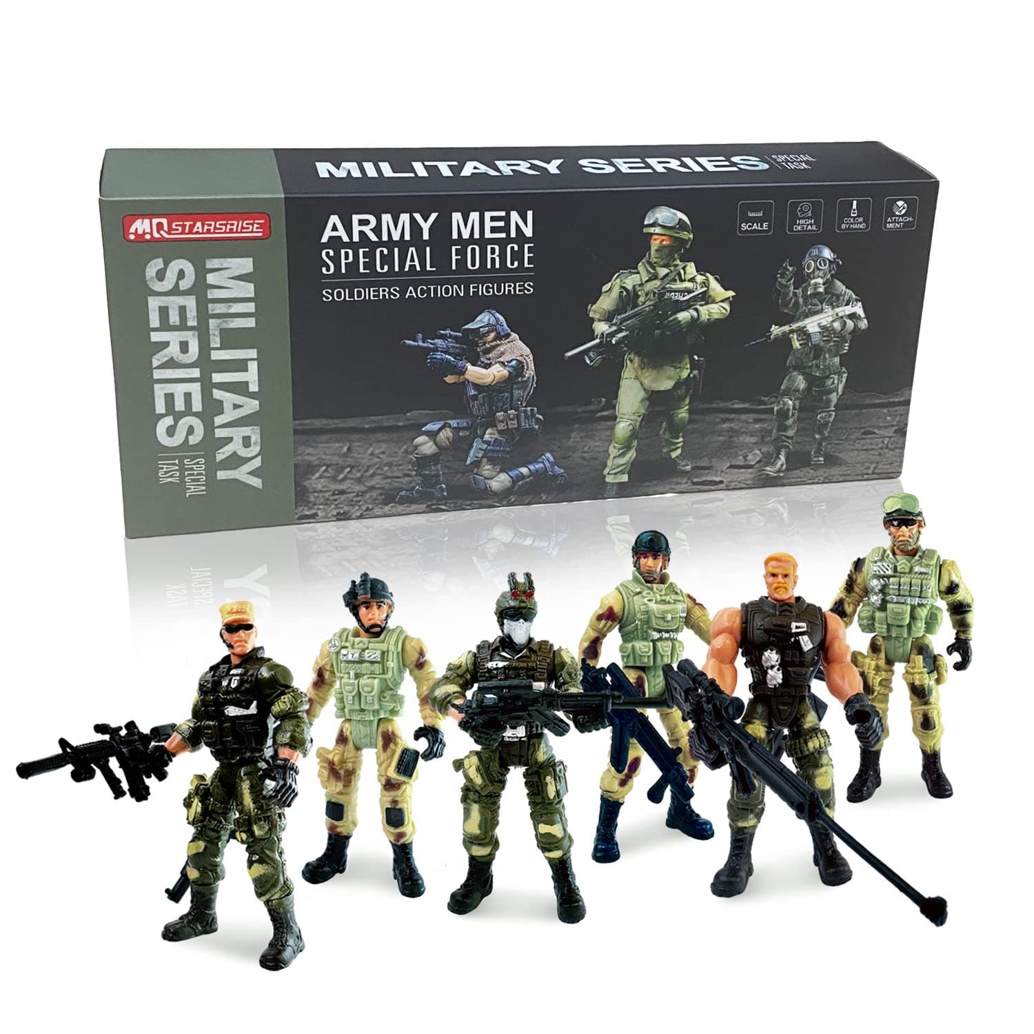 Army Men Soldiers Toys for Boys Age 4-7,Army Men Action Figures with Weapons,Military Playset Action Figures Soldier Toy Set Easter Gift for Boys