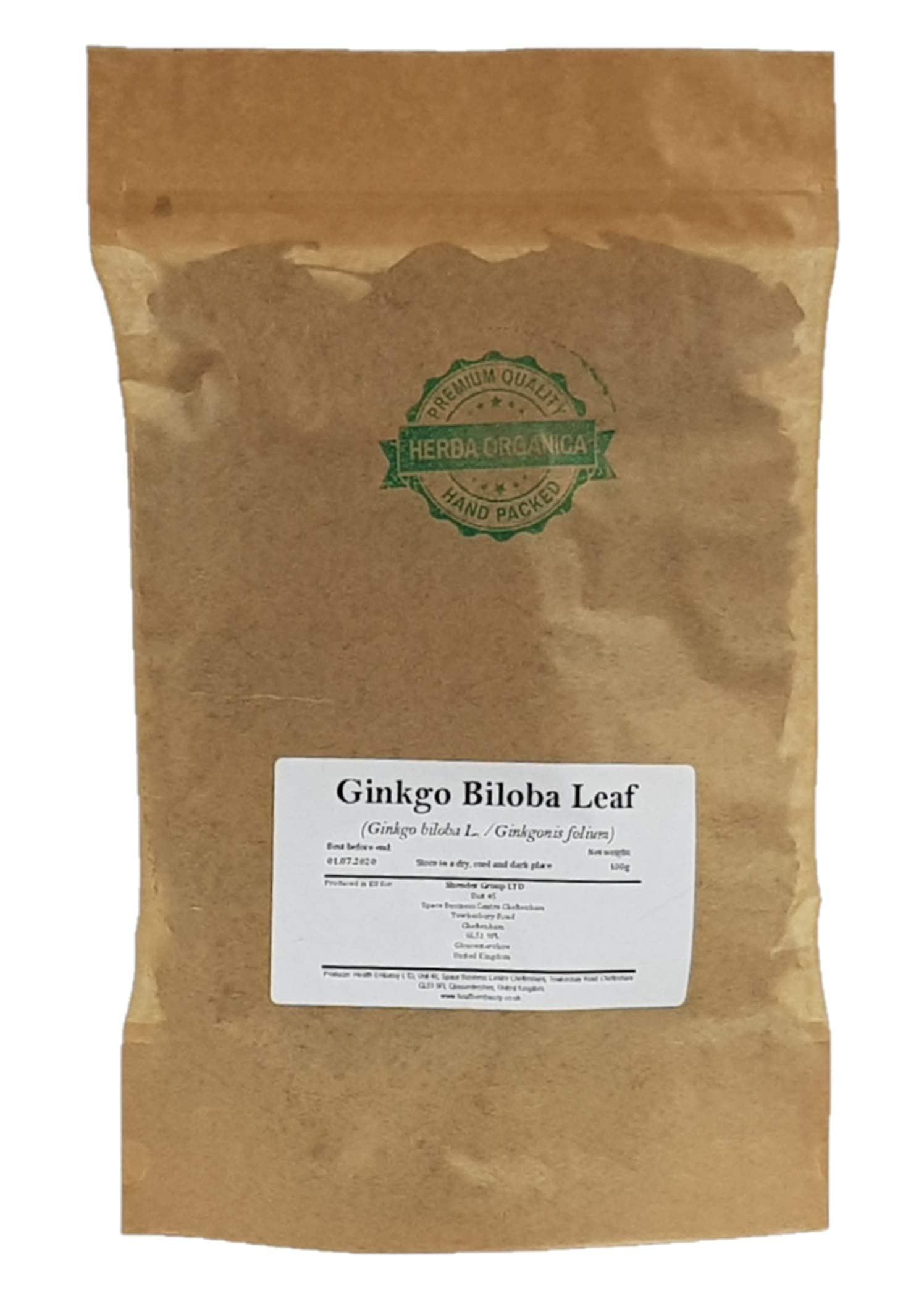 Herba Organica Ginkgo Biloba Leaf - Ginkgo Biloba L Ginkgo, Gingko (100g)