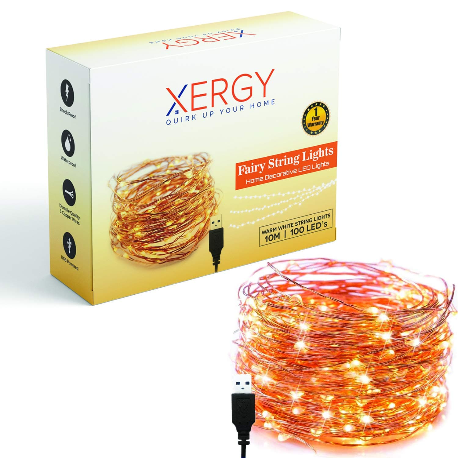 Xergy USB Powered String Lights