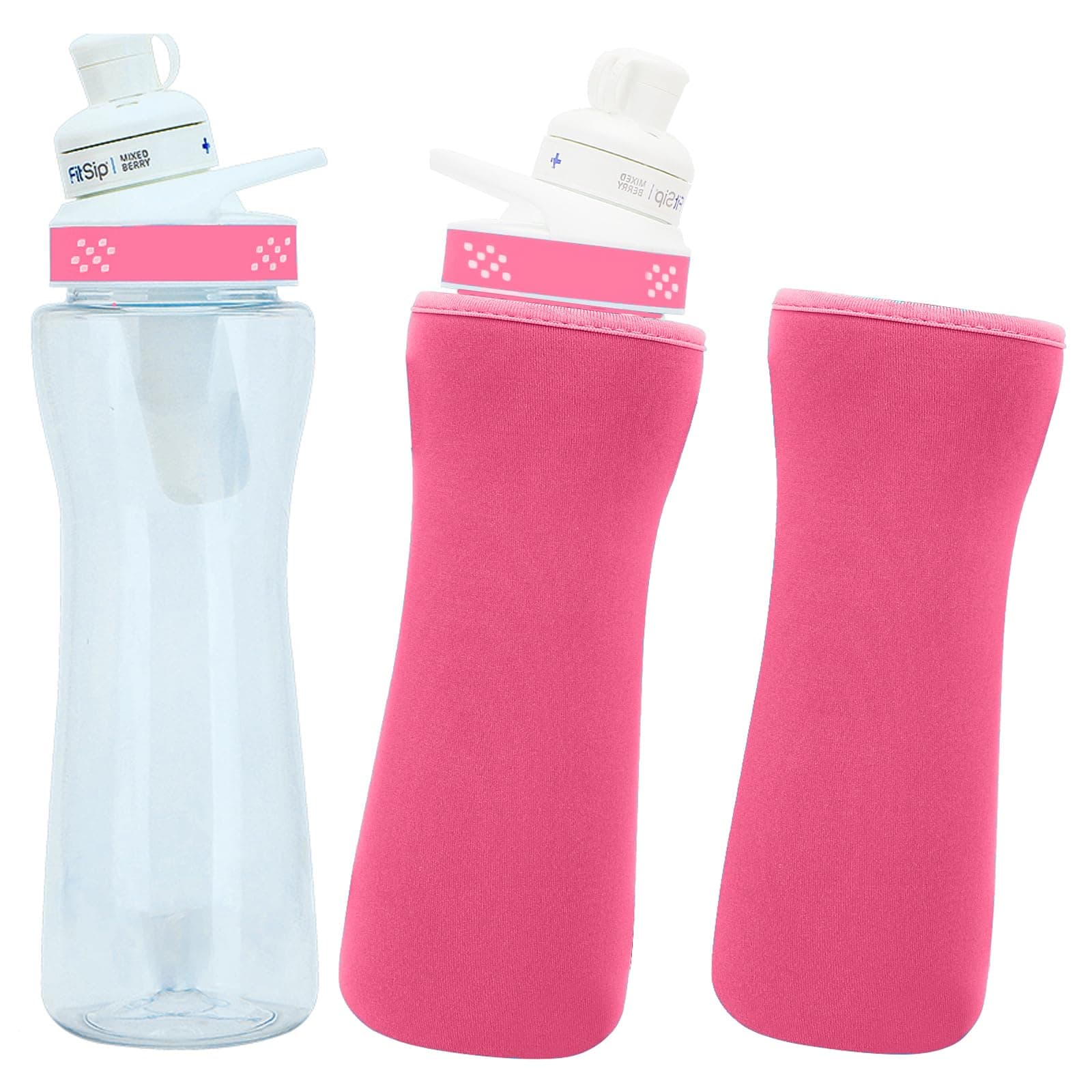 2Pcs Sleeve Compatible with 32oz Cirkul Water Bottle, Neoprene Insulated Water Bottle Cover for Retaining Temperature (Pink)