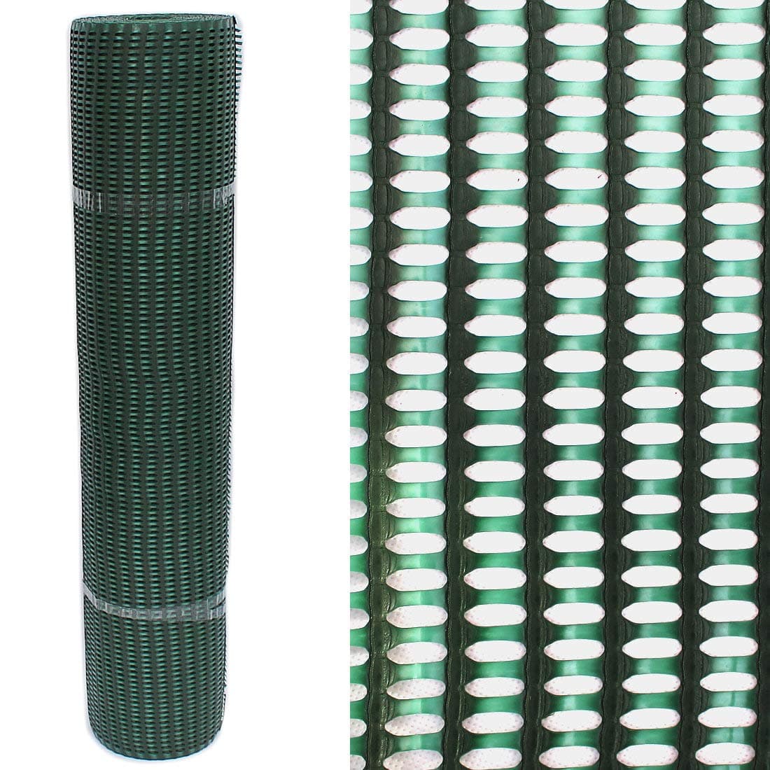 60% High Strength Windbreak Fence Netting Plastic Mesh 1m Wide by The Metre, Green