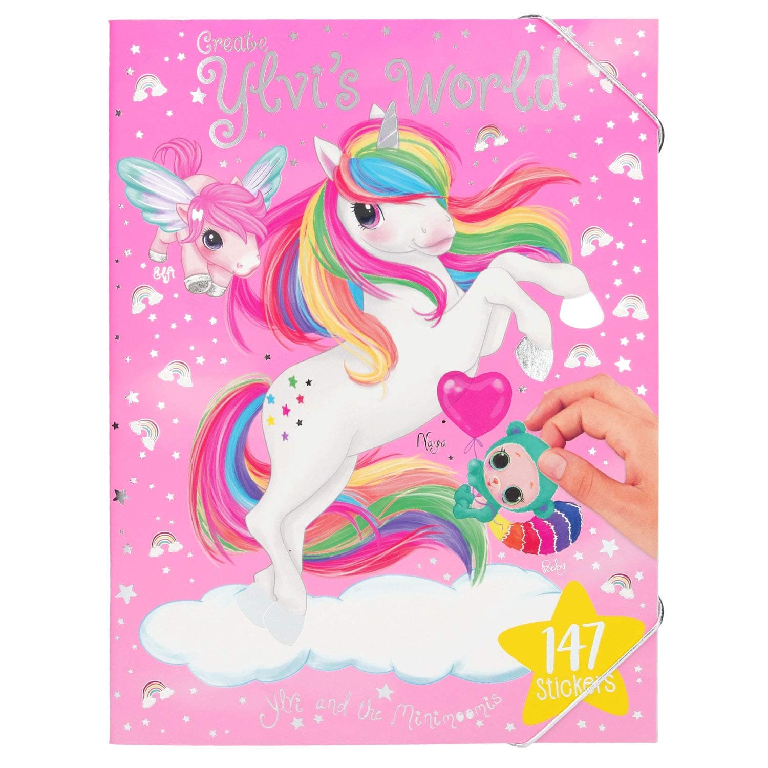 Depesche 10533 Colouring Book Create s World, Ylvi and the Minimoomis, ca. 30.5 x 25 x 1.5 cm, colourful