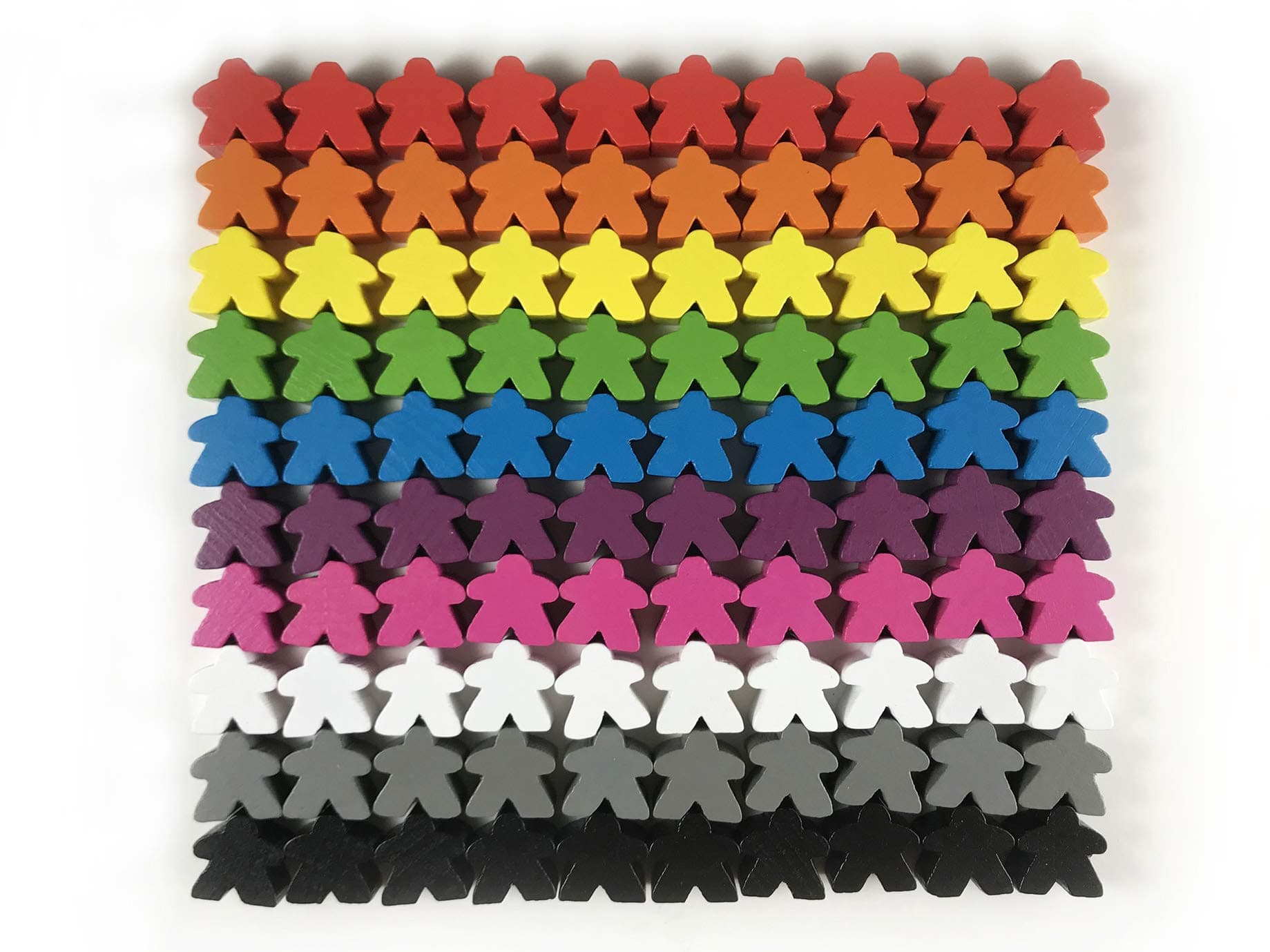 Apostrophe Games Wooden Meeples Family Games Accessories – 100 Multi-Colour Board Game Tokens Ideal for Sorting, Counting, Classrooms, Replacement Pieces