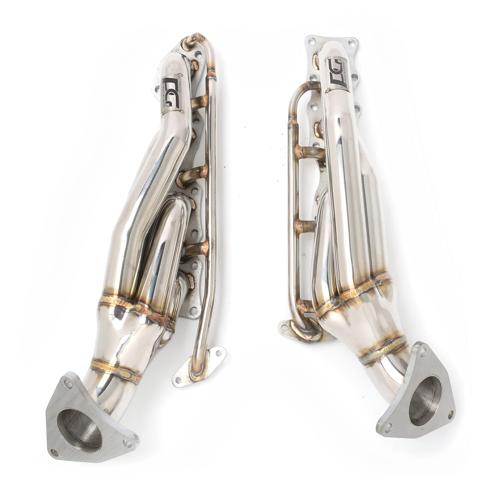 PG POWERGO MOTORSPORTExhaust Headers 1-5/8 x 2-1/2 in. 304 Stainless Steel Polished for 2007-2017 Tundra 5.7L 3UR-FE V8