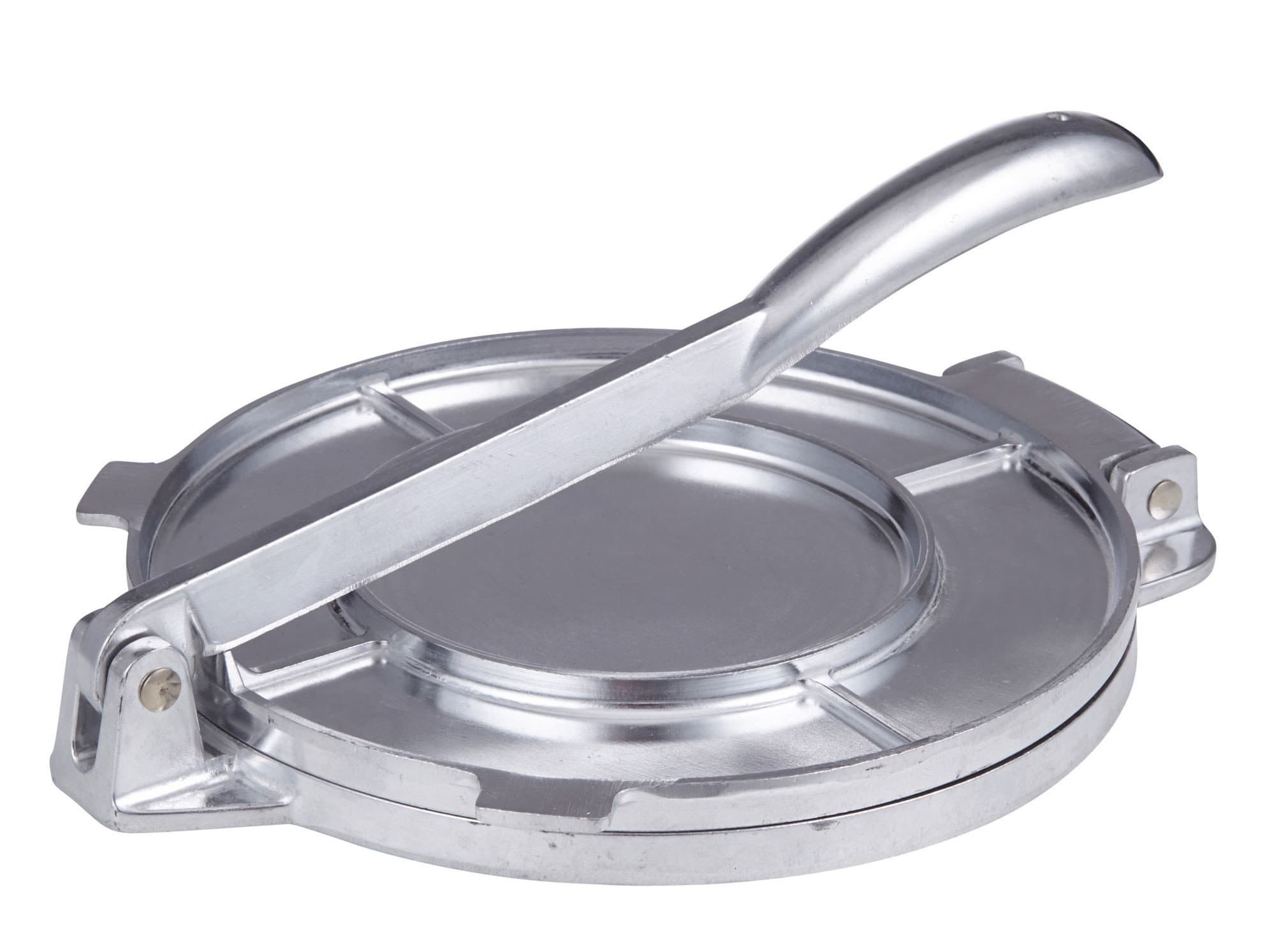 Cookmaster Cast Aluminum Heavy Duty Tortilla Press, Tortilla Maker, Flat Bread Press, Flat Bread Maker, Taco Press, Taco Maker, 8" L x 8" W
