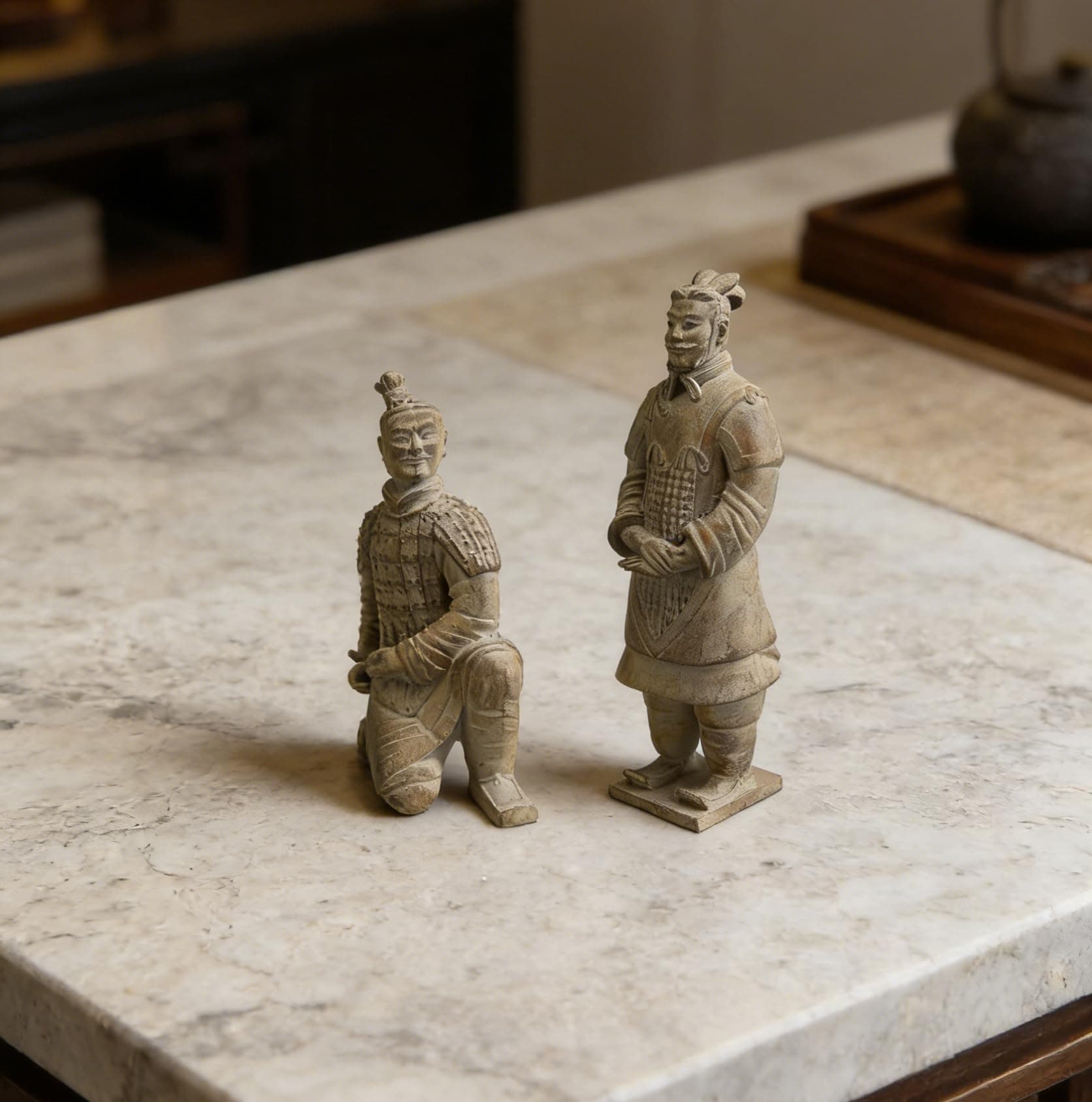 Artgenius Collectibles Terracotta Warriors Figurine Handmade Terracotta Warriors Statue Magnet Gift (4.4IN)