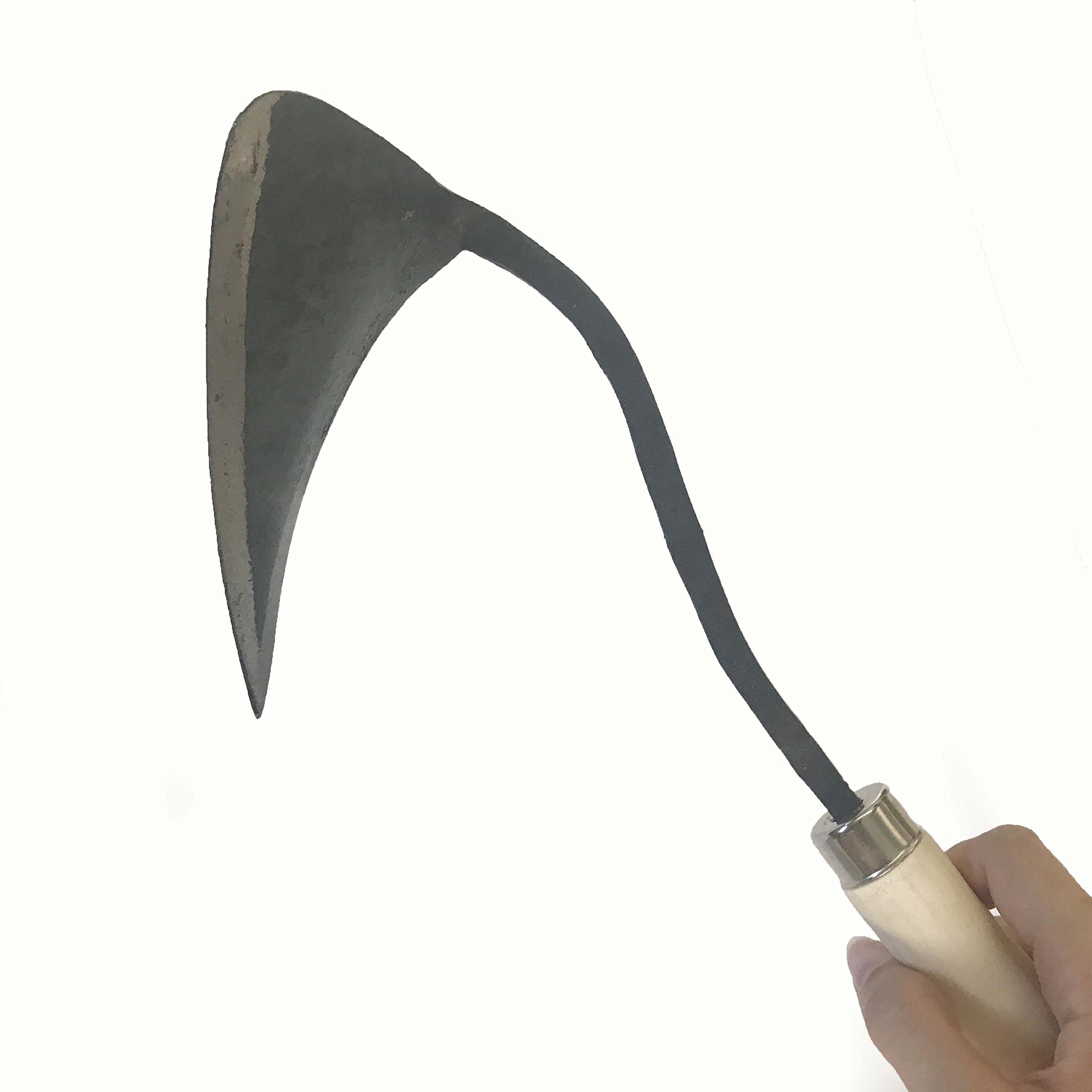 Hand Plow Digger Ho-Mi – Handheld Korean Gardening Tool With Curved Blade (Large - 6.5in Blade)