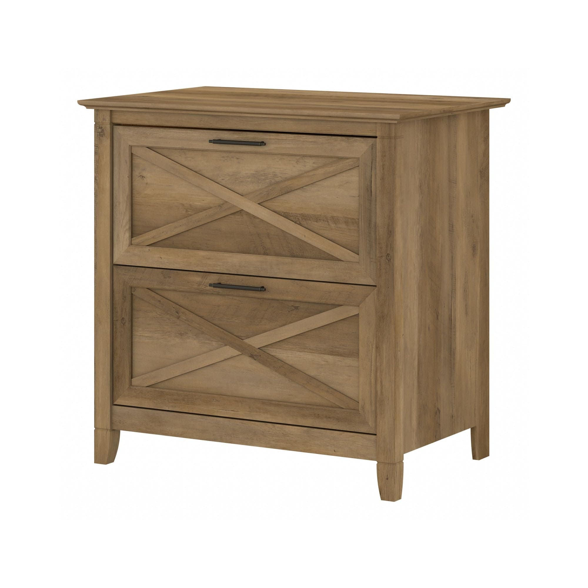 Bush Home Key West 2 Drawer Lateral File Cabinet in Reclaimed Pine, Document Storage for Home Office, Accent Chest with Drawers