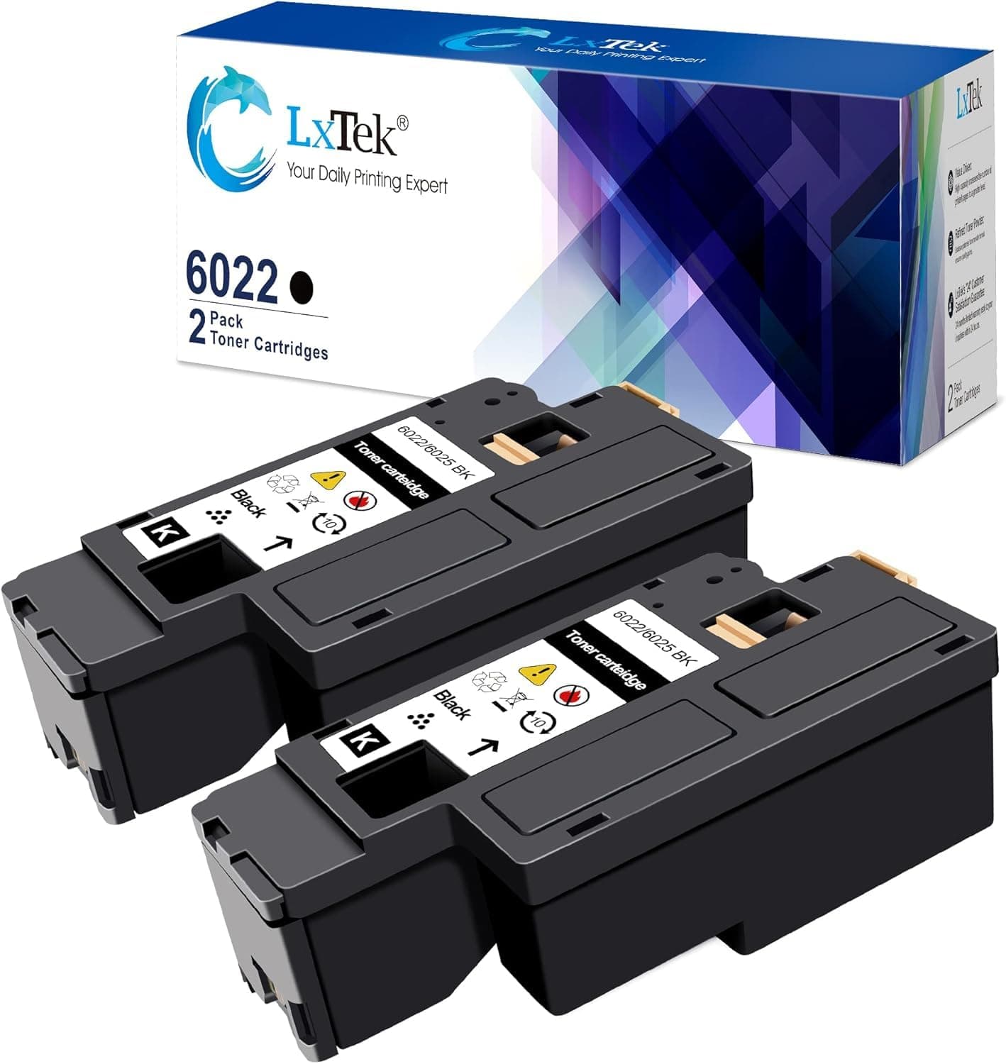 Remanufactured Toner Cartridge Replacement for Xerox WorkCentre 6027 6025, Phaser 6022 6020 Printer(2 Black 106R02759), High Yield