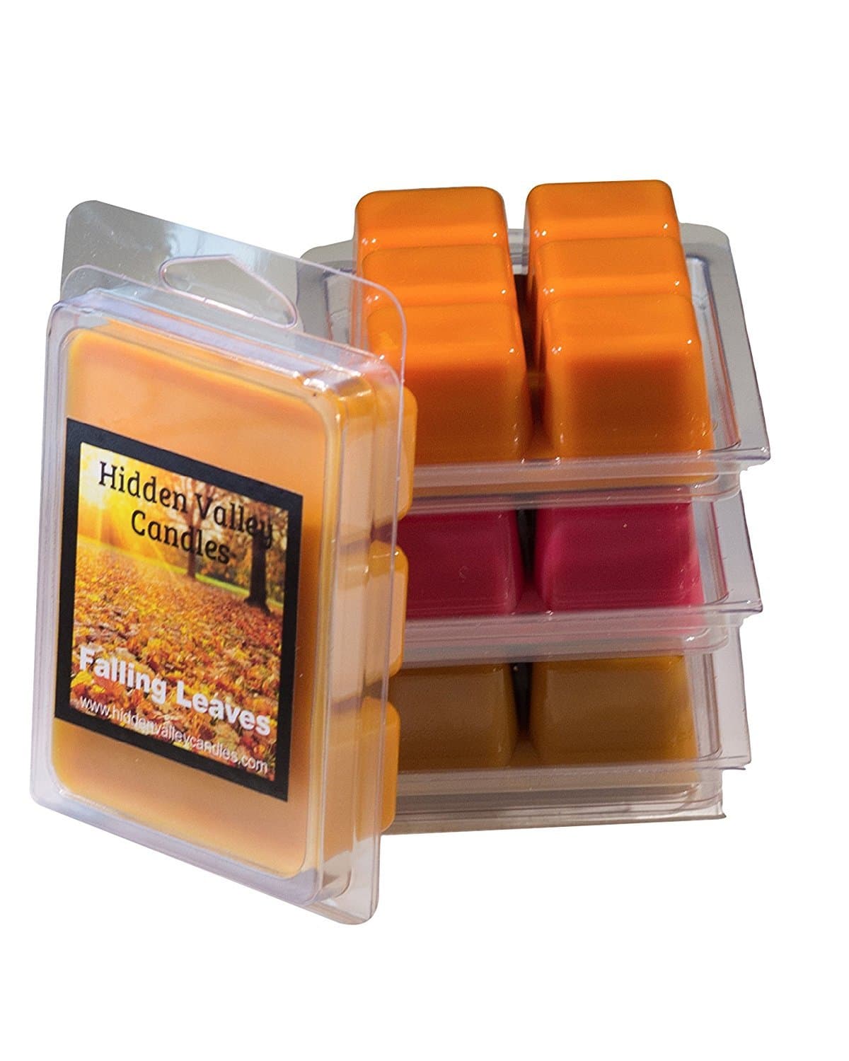 Fall4 Pack Double Scented Wax Melts. A Fantastic Autumn Variety Including Pumpkin Spice, Falling Leaves, Fall Harvest, and one of Our Macintosh.