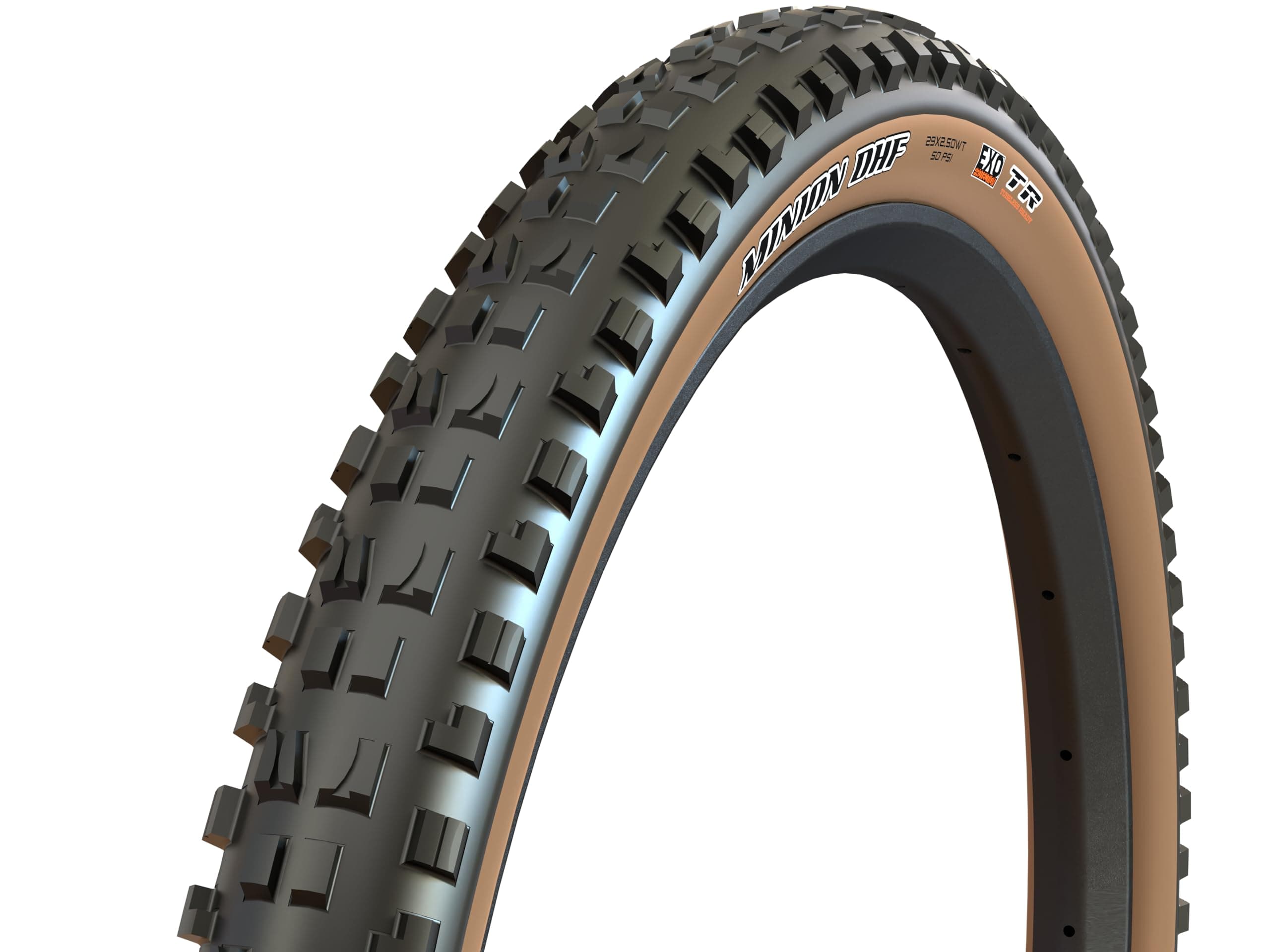 Minion DHF 27.5 x 2.50WT 60 TPI Folding Dual Compound EXO/TR/Tanwall Tyre,Brown