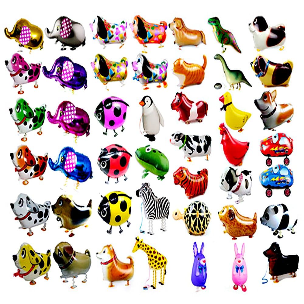 RETON 7 PCS/Set Walking Animals Balloon Kids Brithday Party Decor Children Gifts-Mixed Pets Air Walkers