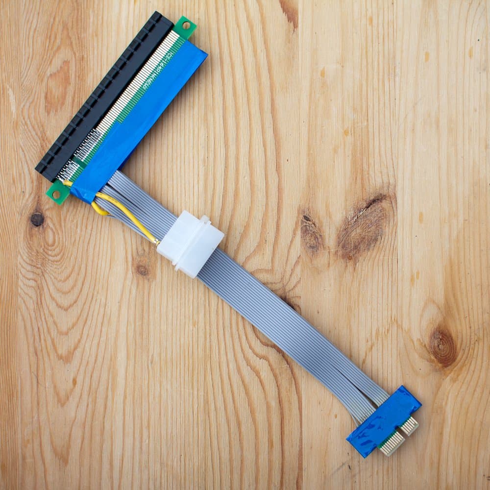 Professional PCI-E Extension Cable: 1X to 16X (powered) for Mining