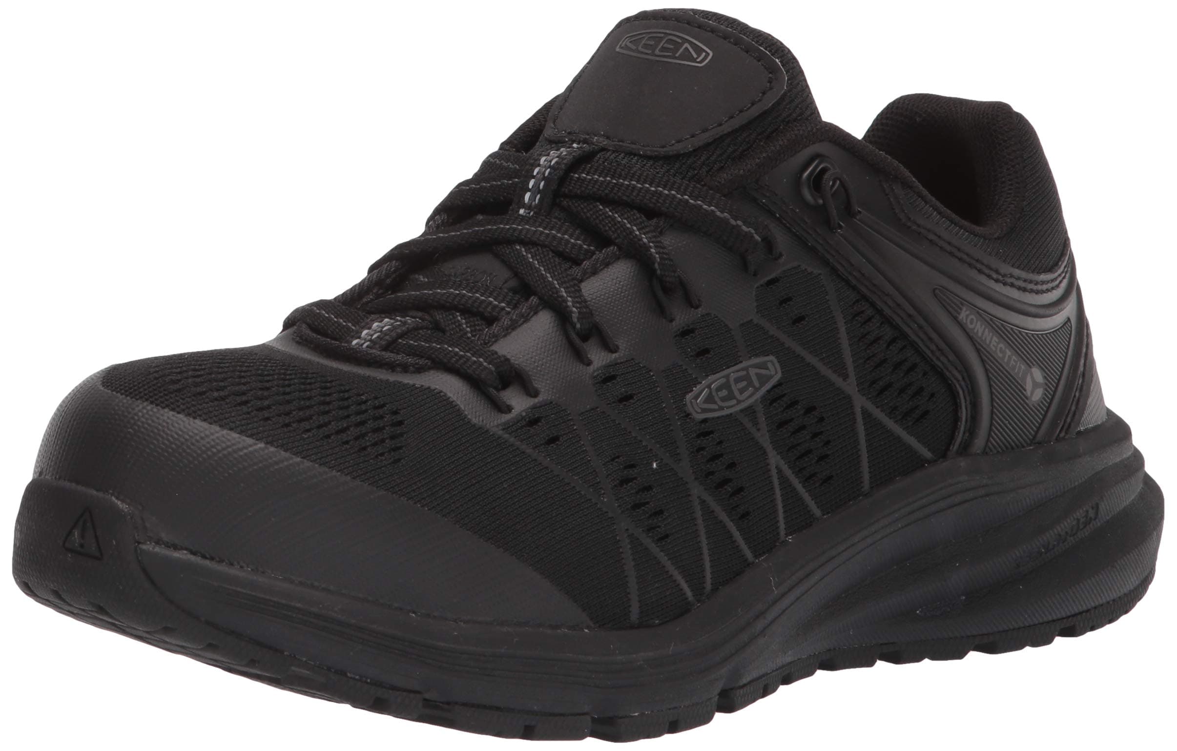 KEEN Utilitywomens Vista Energy Low Sneakers Composite Toe Work Construction Shoe, Black/Raven, 8 Wide US