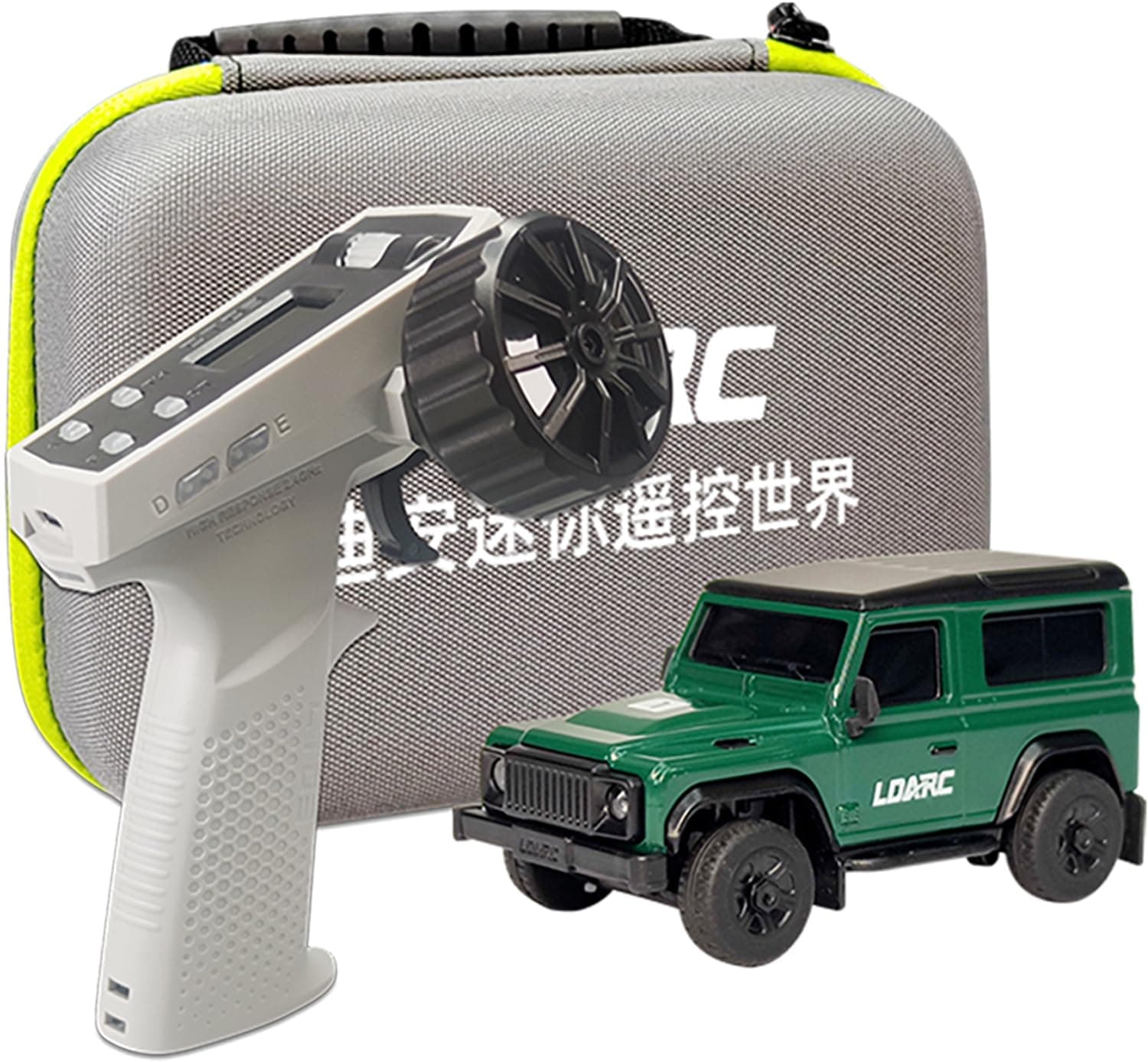 R01 RC Cars LDARC 1/64 Mini Sports Car 2.4GHz Remote Control Full Scale RTR Kit with Portable Storage Bag,Model Car Gifts Suitable for Birthdays and Christmas(Green)