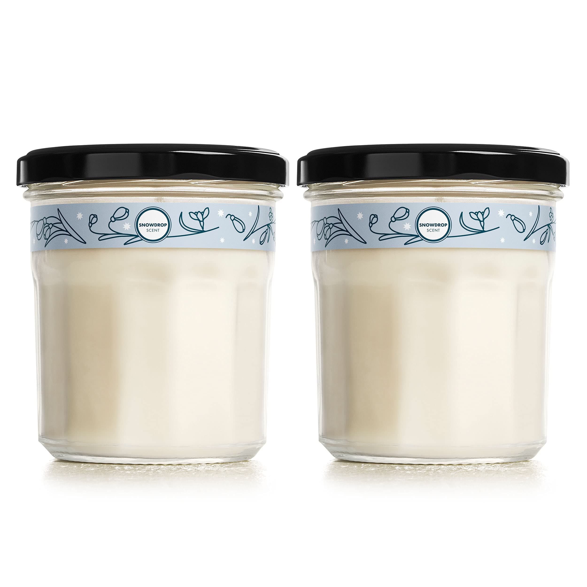 MRS. MEYER'S CLEAN DAY Soy Aromatherapy Candle, 35 Hour Burn Time, Made with Soy Wax and Essential Oils, Limited Edition Snowdrop, 7.2 oz - Pack of 2