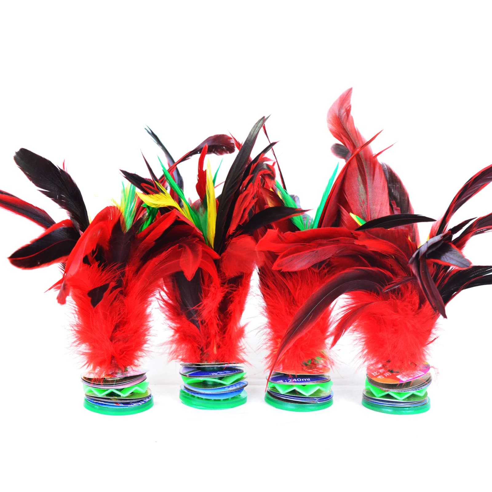 4 Pack Colorful Kick Shuttlecock Fancy Chinese Jianzi Foot Sports Outdoor Game