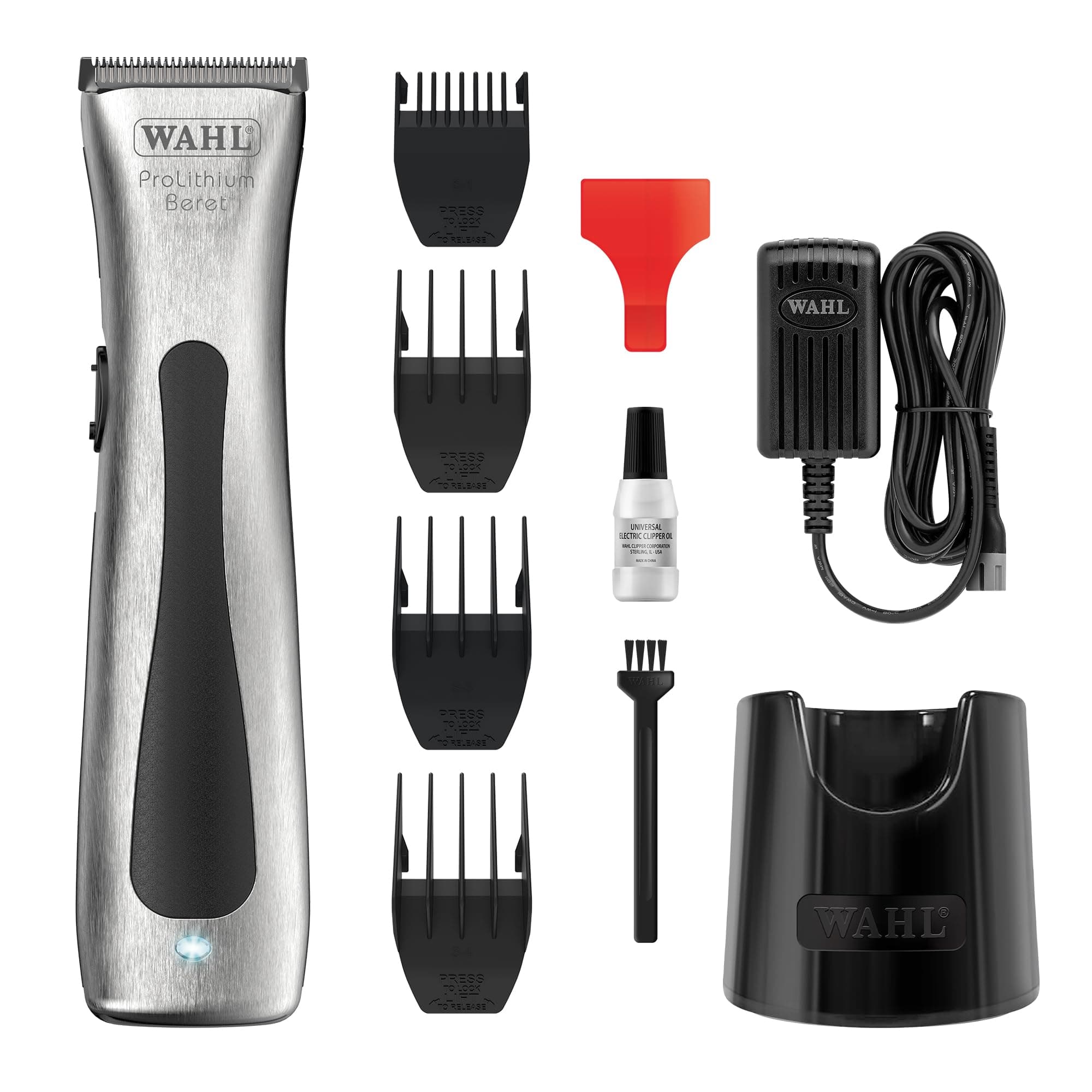- Wahl Professional Cord/Cordless 08841-724 Beret Trimmer; 0.4 mm Cutting length; 75 minutes run time; 6000 rpm; Lithium-ion Battery, Golden