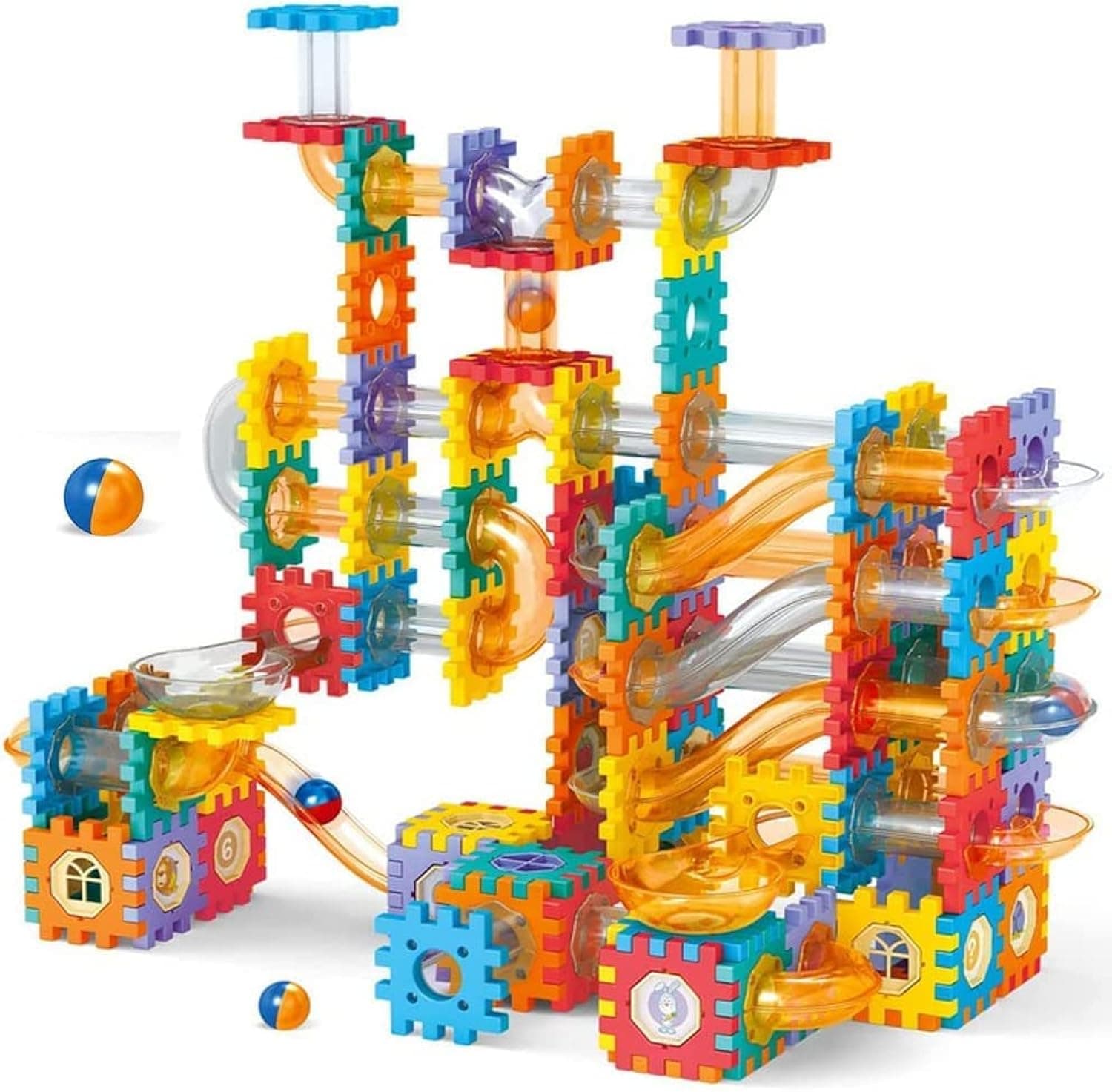 Marble Run Race Track Building Blocks, 286 Pcs STEM Early Educational toy for children Ages 4-12 Years