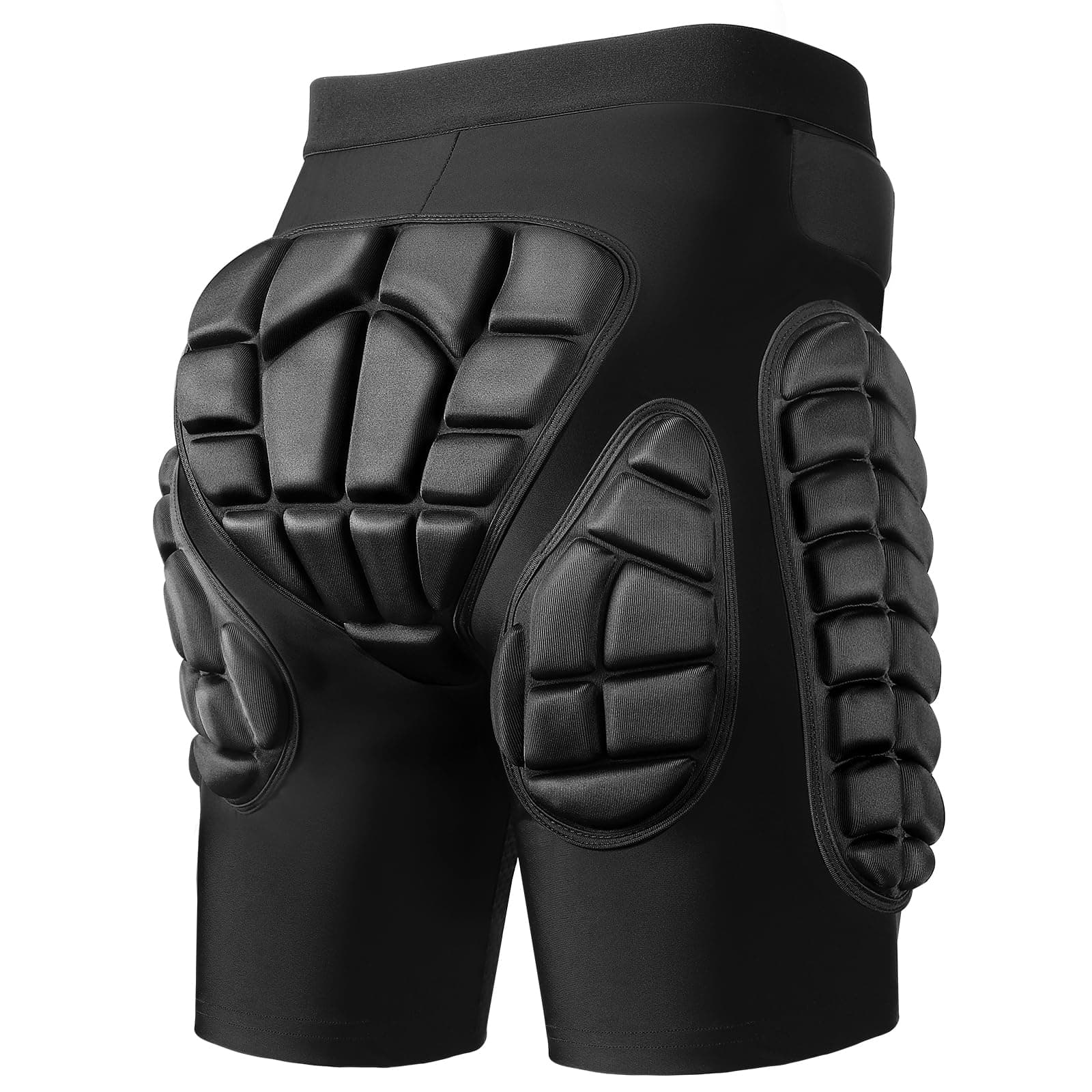 KUYOU Protective Padded Shorts, 3D Protection Hip Butt EVA Protective Gear Guard for Ski Snowboard Skateboarding 5 Size Men Women Youth Kids