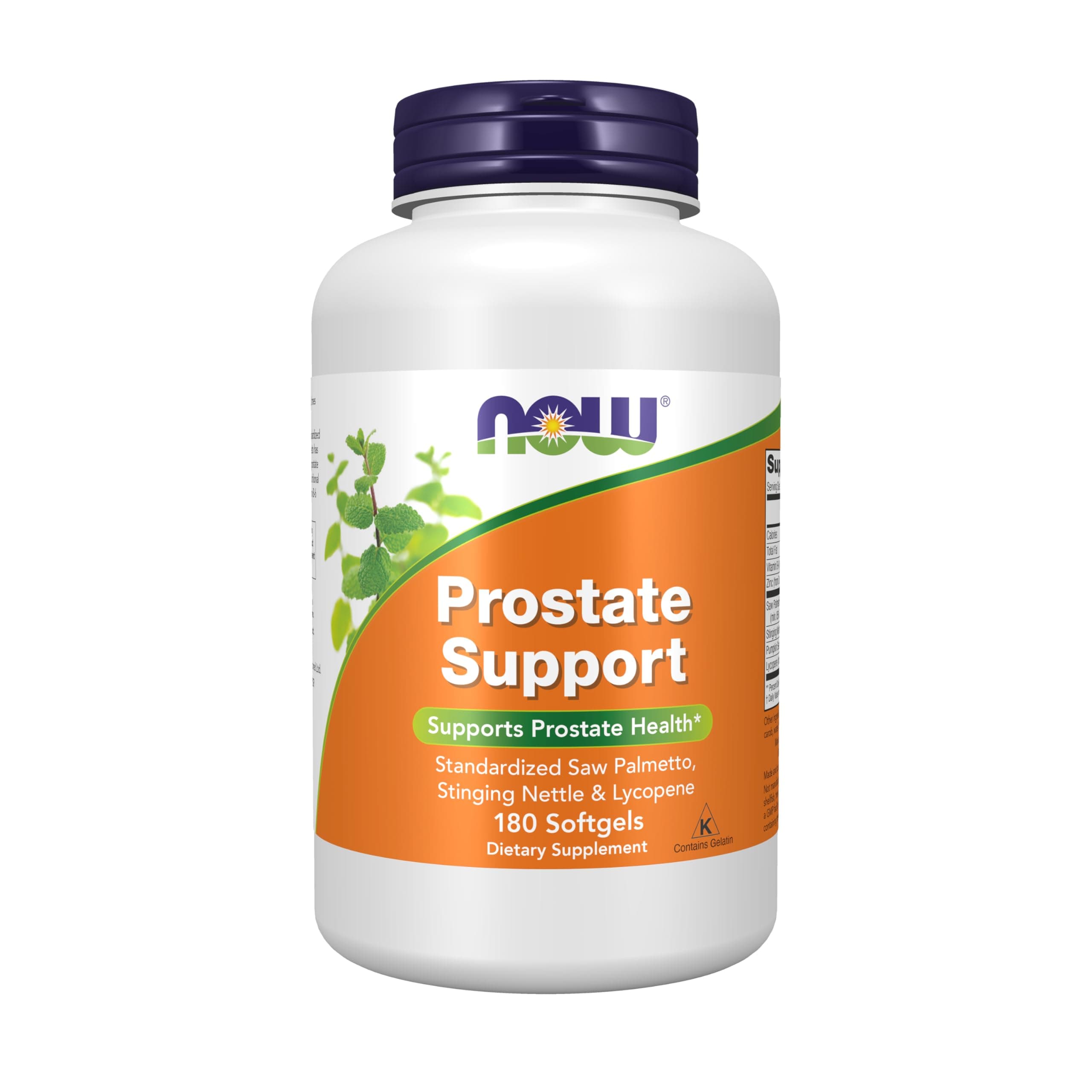 NOW Supplements, Prostate Support, Prostate Support, with Standardized Saw Palmetto, Stinging Nettle & Lycopene, 180 Softgels