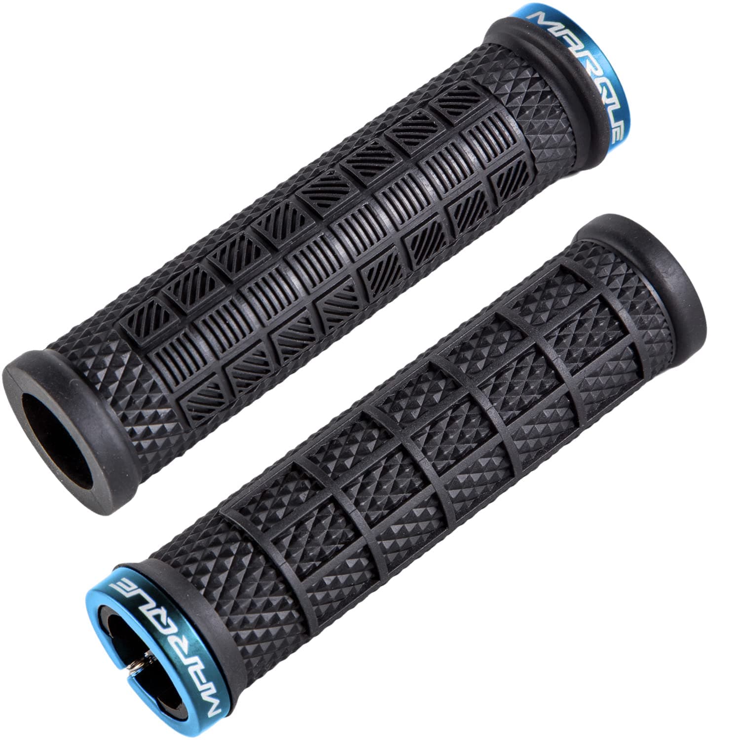 Marque Grapple Mountain Bike Handlebar Grips – Single Lock-On Ring MTB and BMX Bicycle Handle Bar with Non-Slip Grip