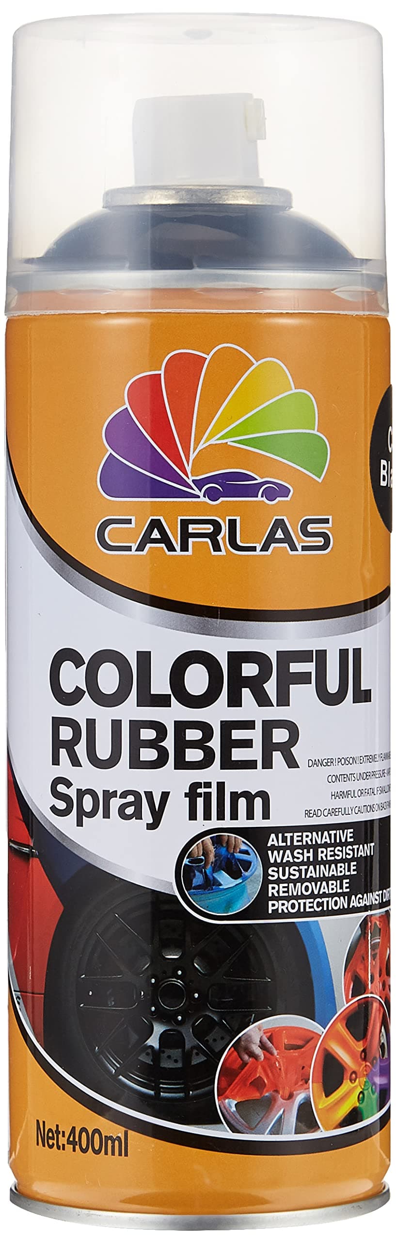 Carlas 400 ml Removable Rubber Spray Film Black