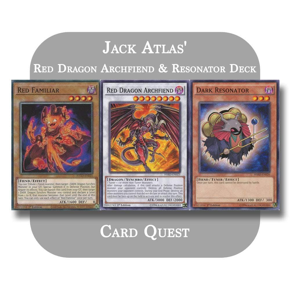 YU-GI-OH! 5D's - Jack Atlas' Complete Red Dragon Archfiend & Resonator Synchro Deck