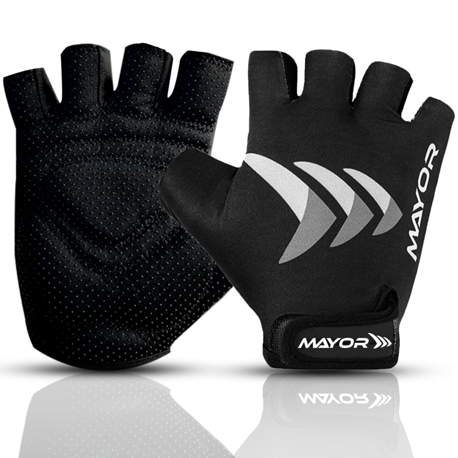 Mayor Freedom Gym & Fitness Gloves for Men & Women, Workout Glove, Exercise Glove, Weightlifting Gloves, Gym Accessories Men (Grey/Black), Free Size