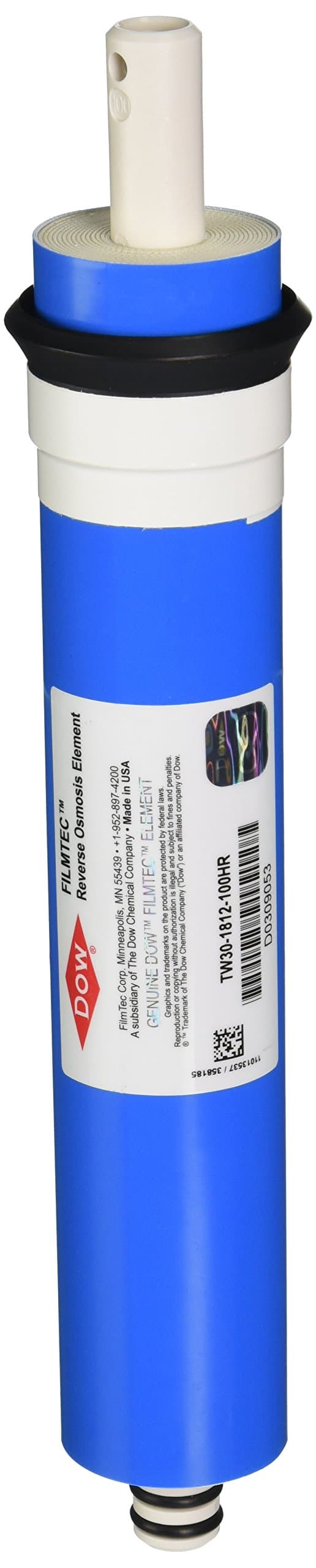 Dow Filmtec TW30-1812-100 100 GPD Residential RO Membrane, 1 Water Filter