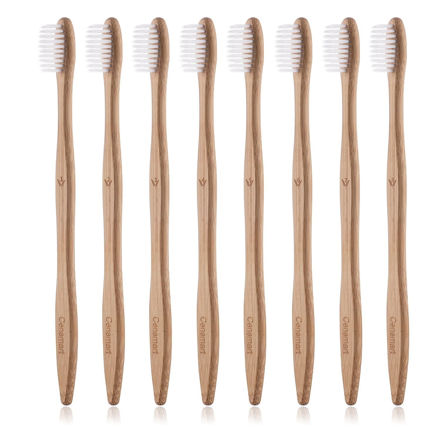 Nubeter Bamboo Toothbrushes | Pack of 4 | Eco-Friendly | Natural Teeth Whitening | Vegan Friendly | Recyclable Packaging | 100% Biodegradable