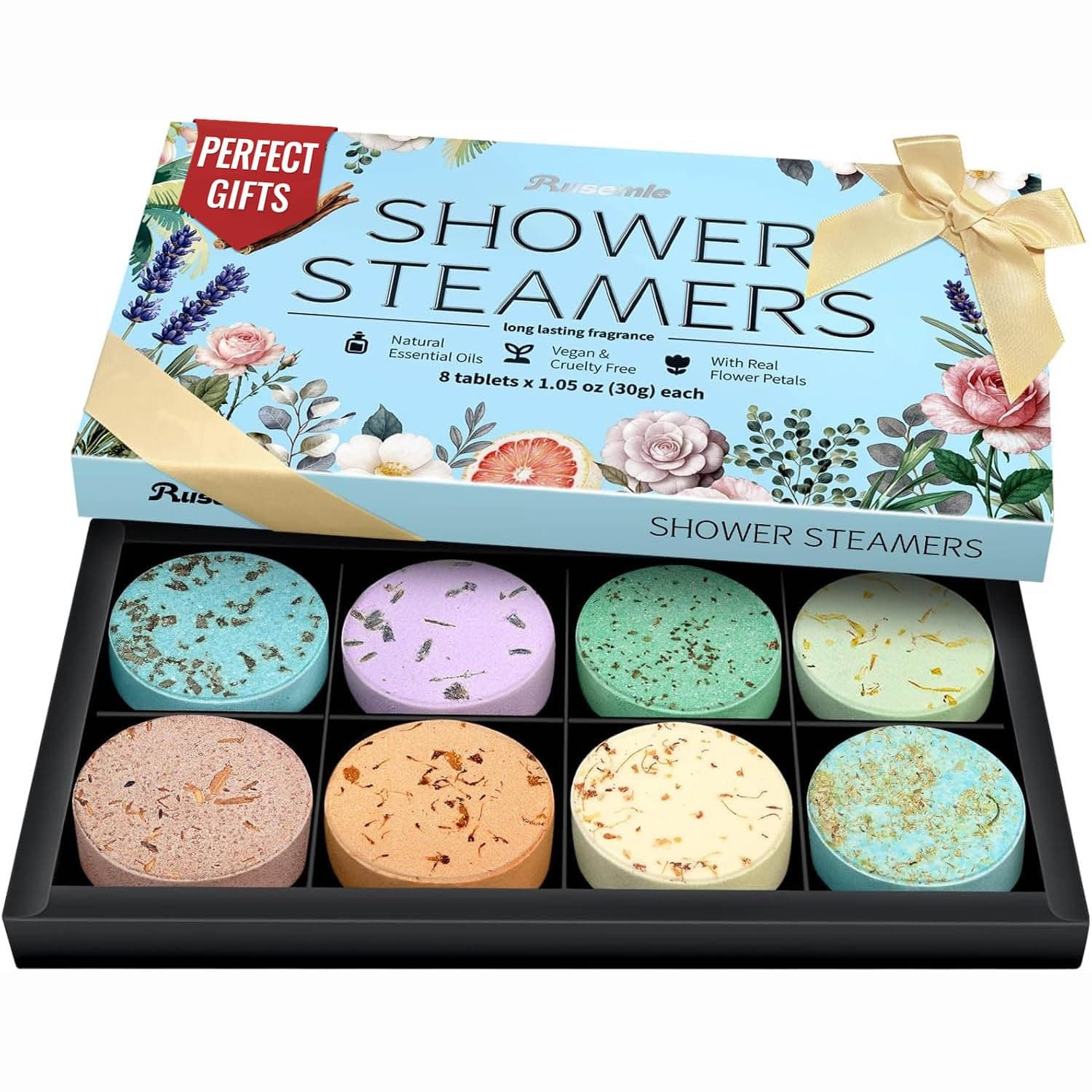 Shower Steamers Aromatherapy Birthday Gifts for Men - 8 Pack Valentines Day Gifts for Him Men Husband, Home Spa Shower Bombs for Self Care Relaxation with Essential Oils, Easter Basket Essential