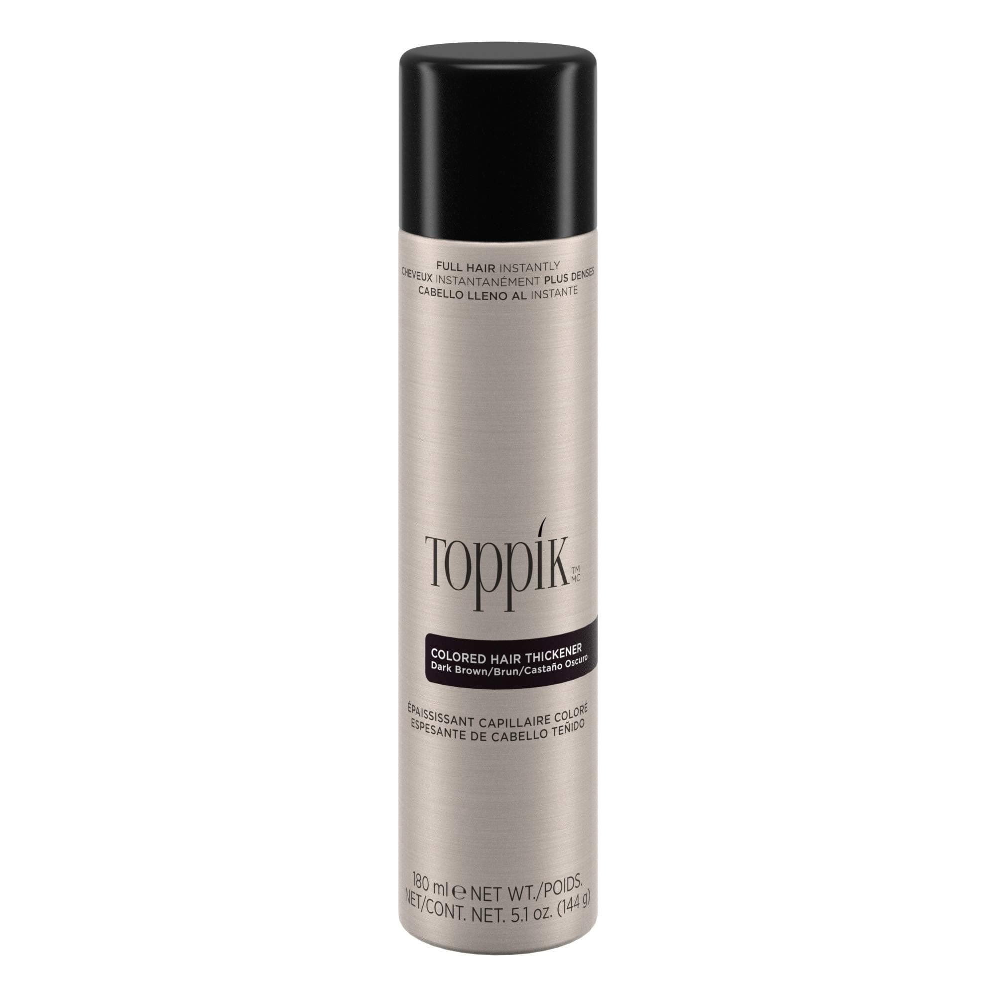 Toppik Colored Hair Thickener, Temporary Hair Color Spray for Root Touchup with Hair Thickening Fibers, 5.1 oz