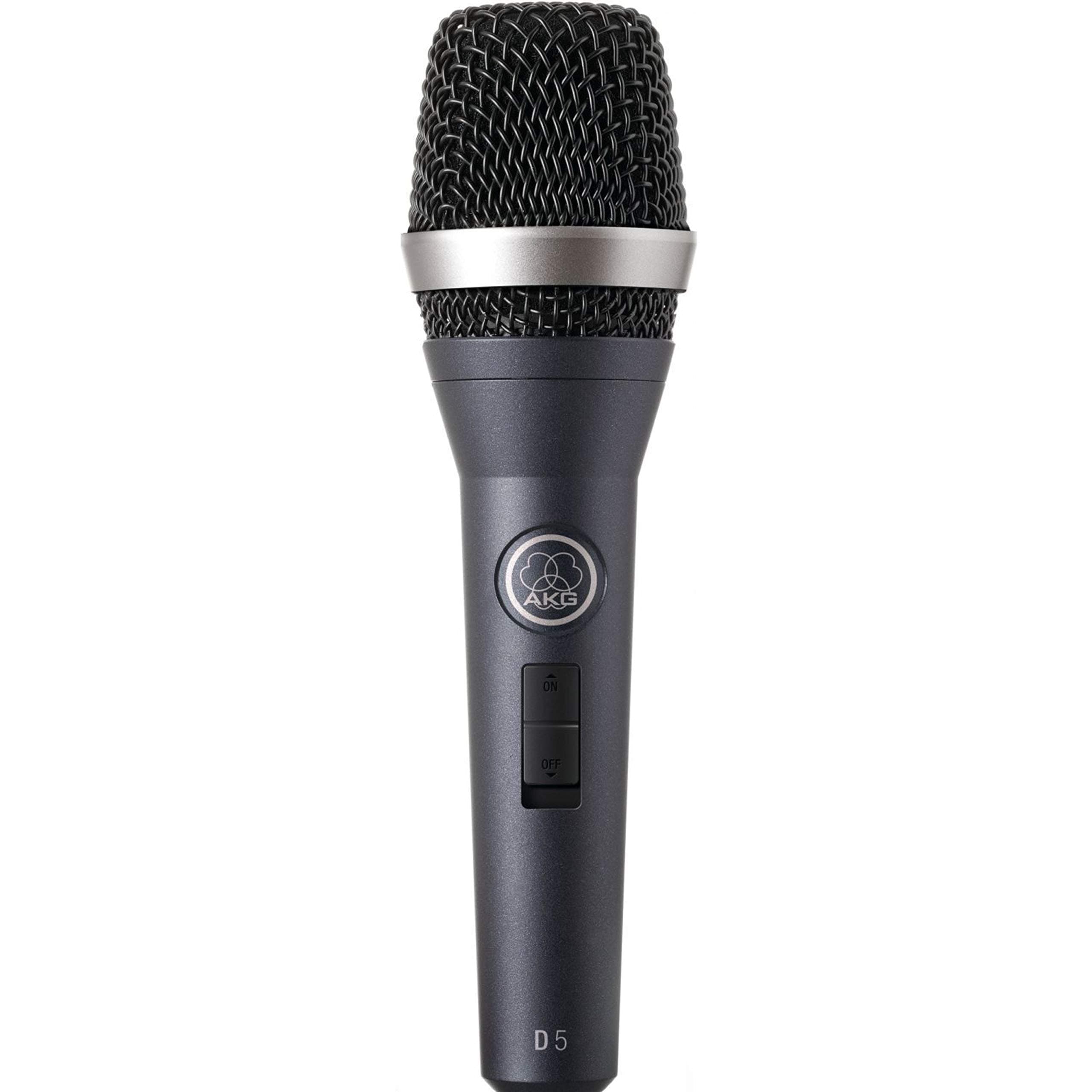 D5S Professional Dynamic Vocal Microphone with On/Off Switch, Black
