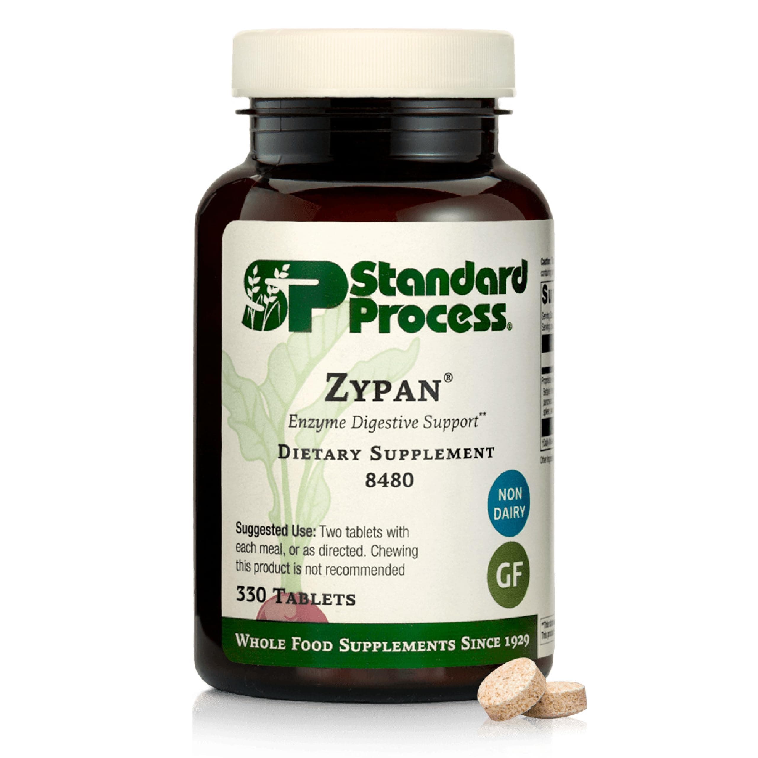 Standard Process Inc. Zypan - Digestive Health Support Supplement - HCI Supplement with Pancreatin, Betaine Hydrochloride & Pepsin - Support Macronutrient Digestion - 330 Tablets