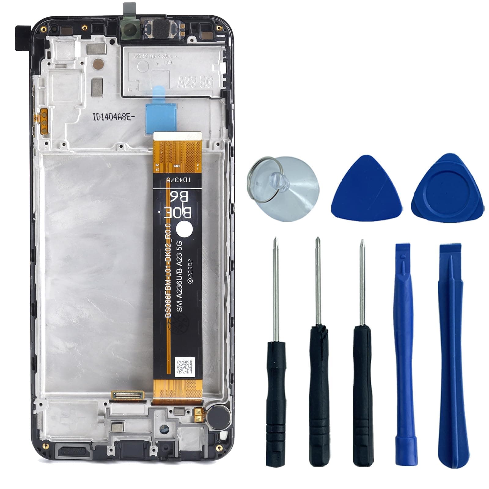 for Samsung Galaxy A23 5G SM-A236U SM-A236M A236U A236U1 A236 6.6" LCD Touch Screen Digitizer Display with Frame Replacement