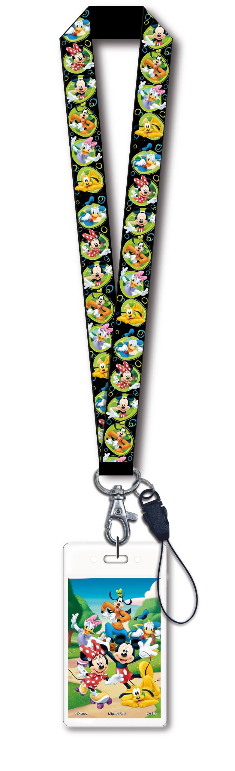 Lanyard - Disney - Mickey & Gang Black w/Card Holder New Gifts Toys 24888