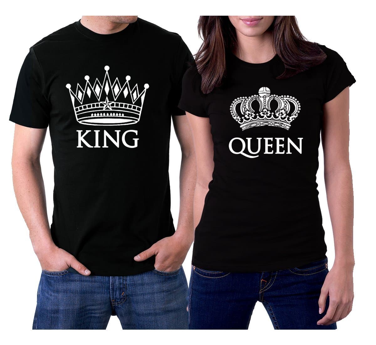 King Queen Shirts Set for Couples Matching T-Shirts