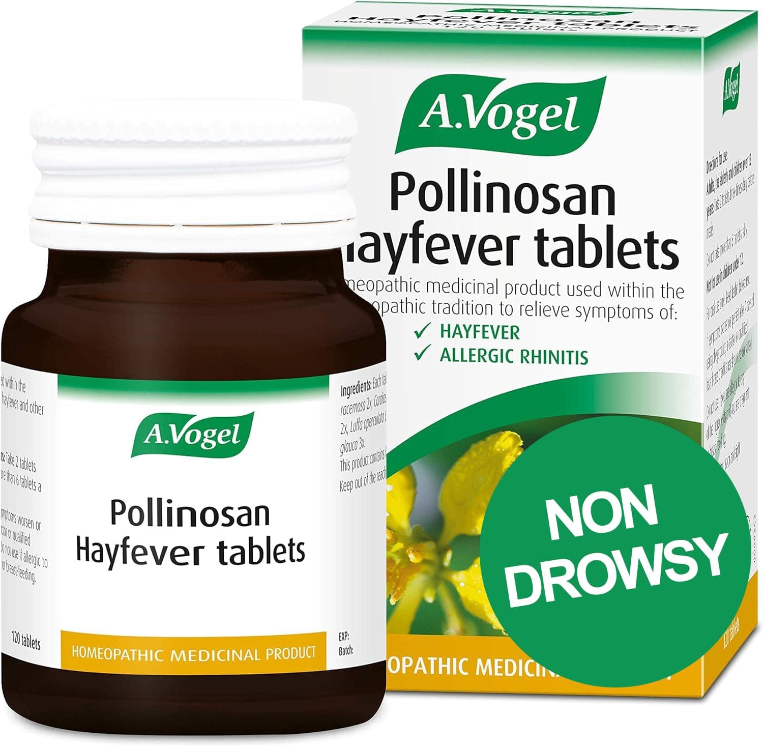 Pollinosan Hayfever Tablets | Non Drowsy | Hayfever Relief - Itchy Eyes, Nose & Throat | 120 Tablets