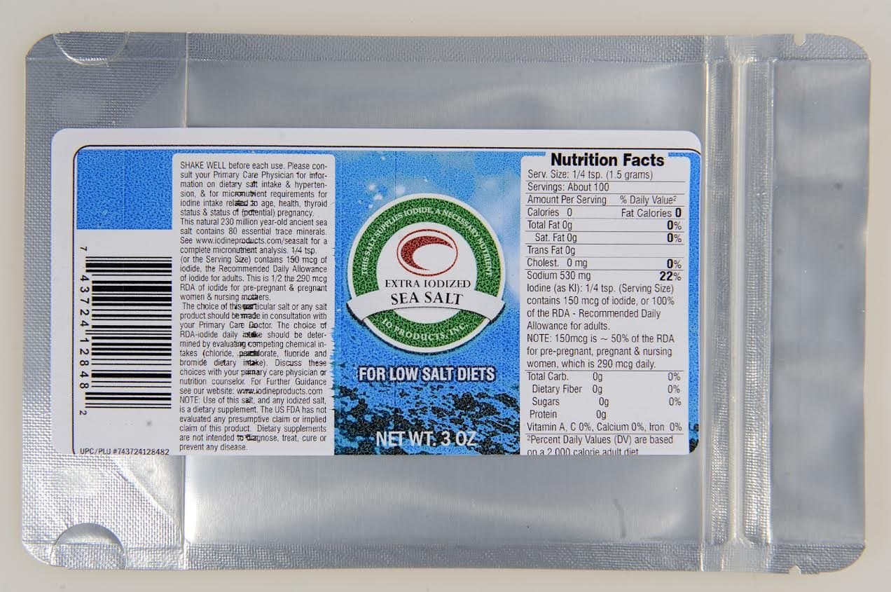 Fresh Double-Iodized Sea Salt - for Low Salt Diets & Pregnancy