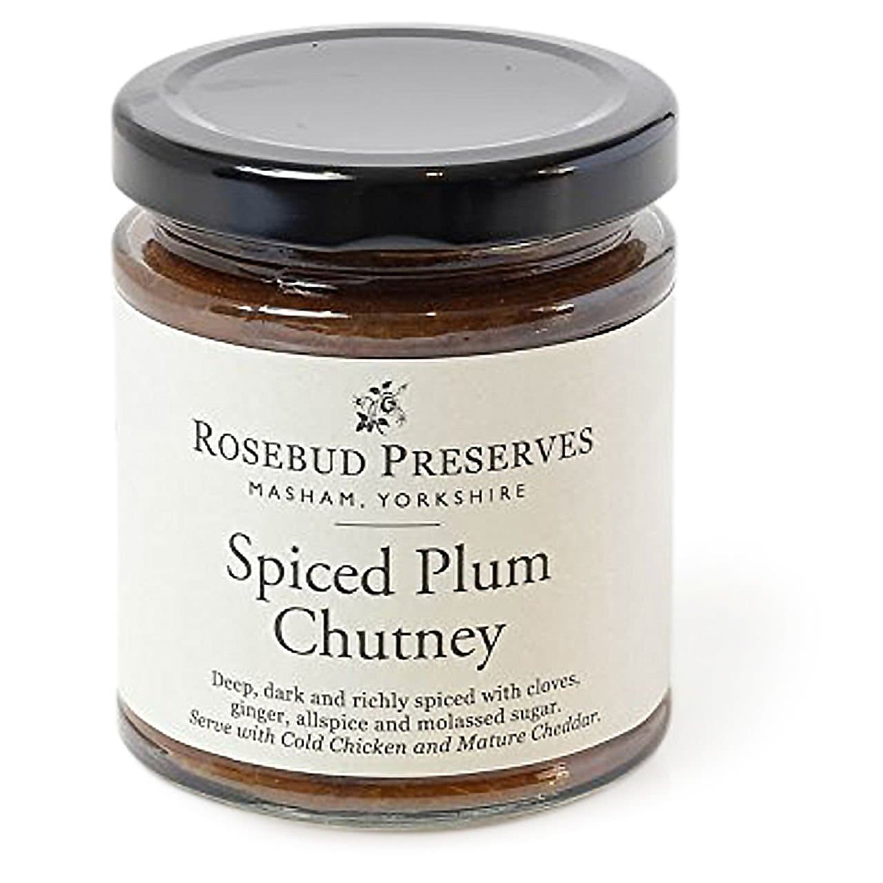 Rosebud Preserves | Spiced Plum Chutney | Traditionally British | Vegan and Vegetarian | Prepared by Hand | Tasty Treat | 198 g