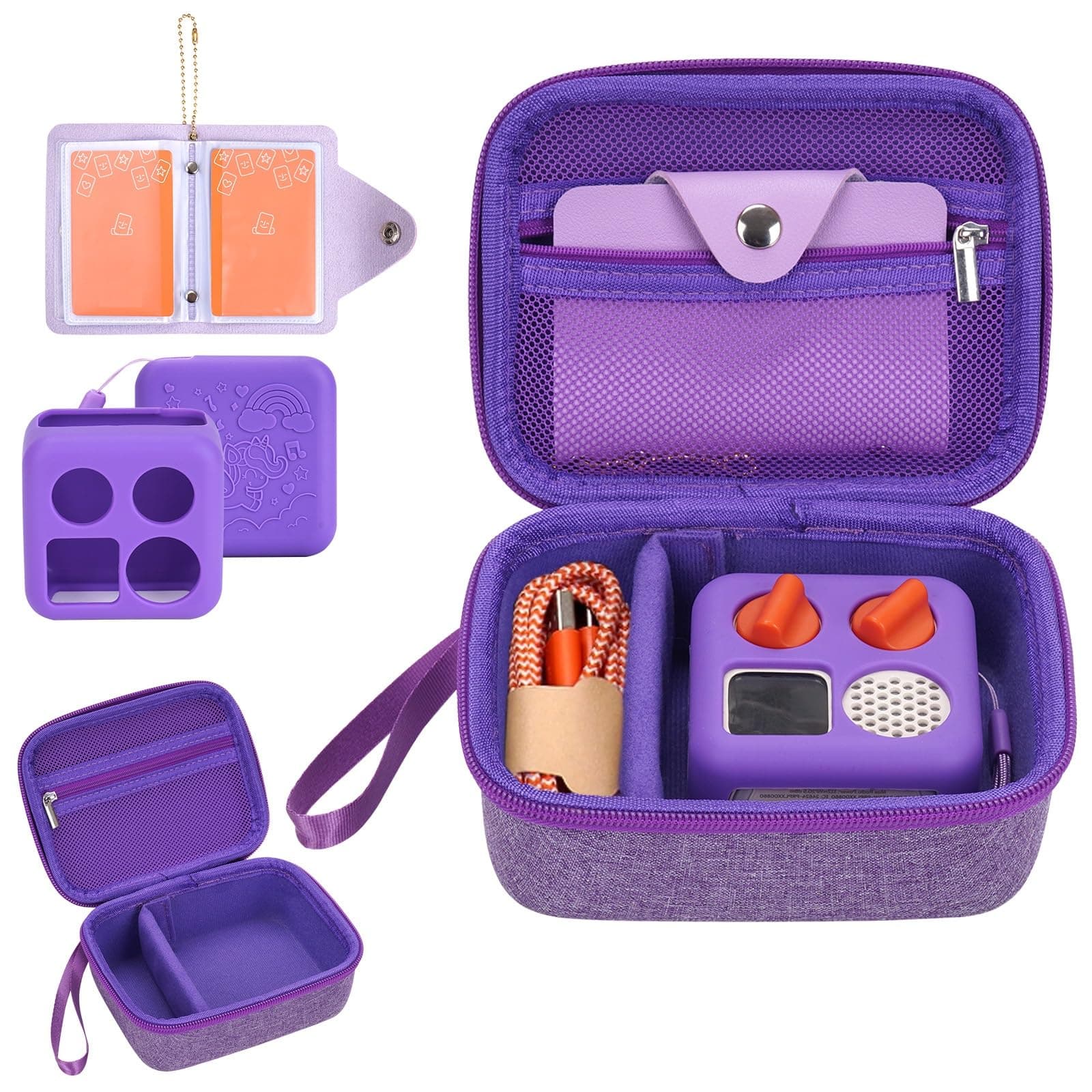 Storage Case and Silicone Cover and Card Holder for Yoto Mini Player
