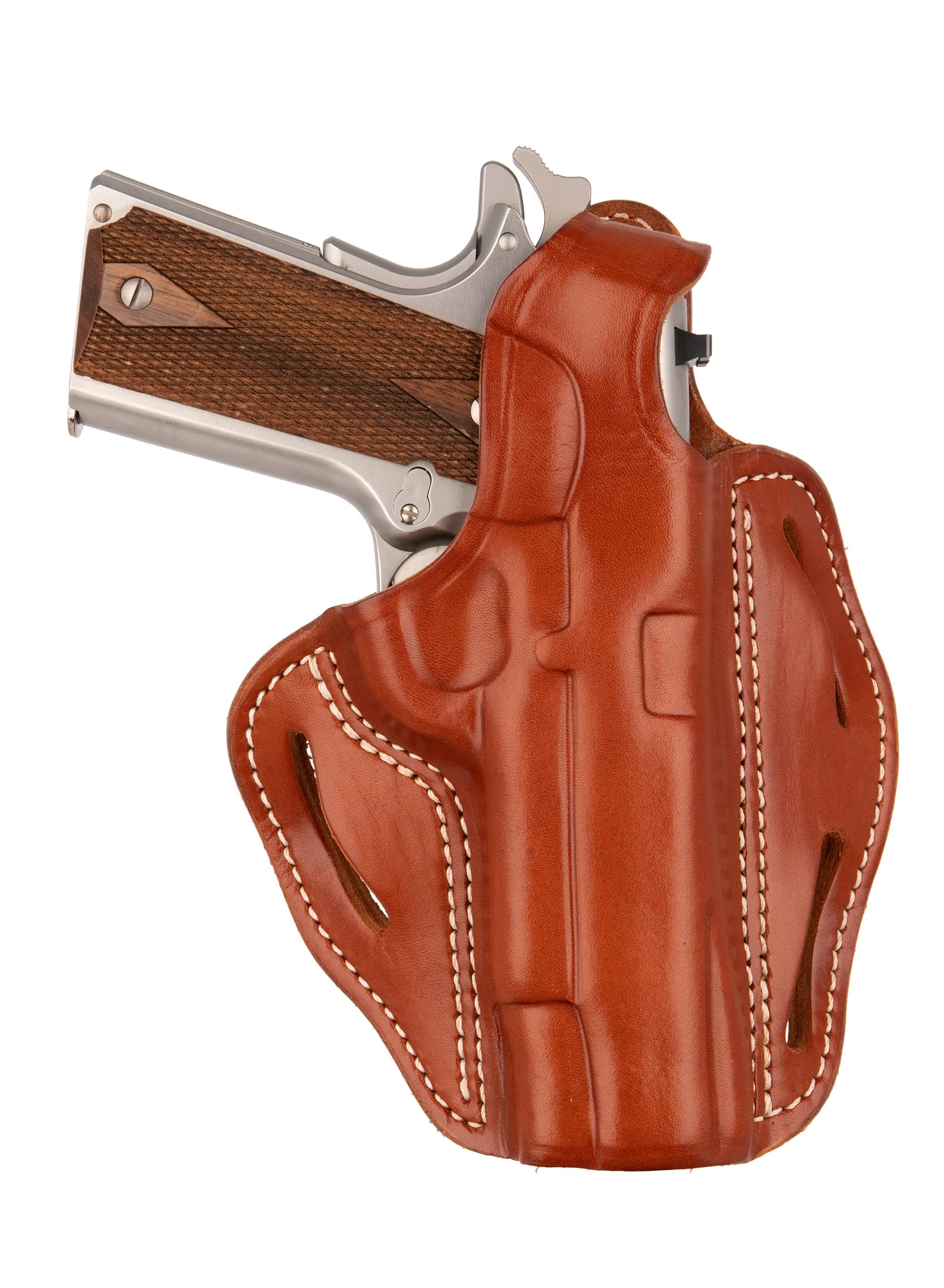1791 Gunleather 1911 Holster - Thumb Break Leather Holster for Belts - OWB Cocked and Locked Carry - Right Hand - Fit 4" and 5" Barrels