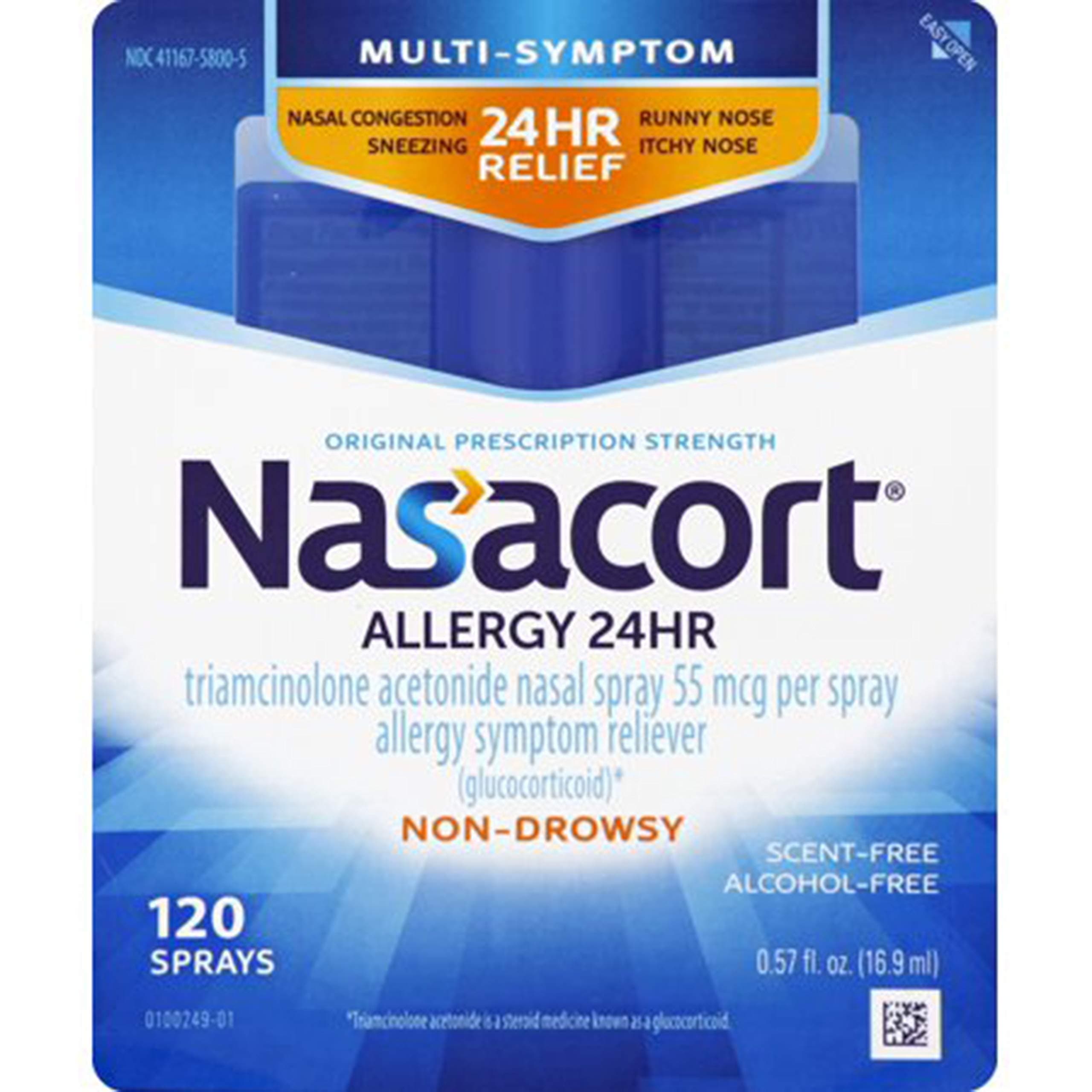 Nasacort Multi Symptom Nasal 24 Hr Relief Allergy Spray - 0.57 Oz, 120 Sprays